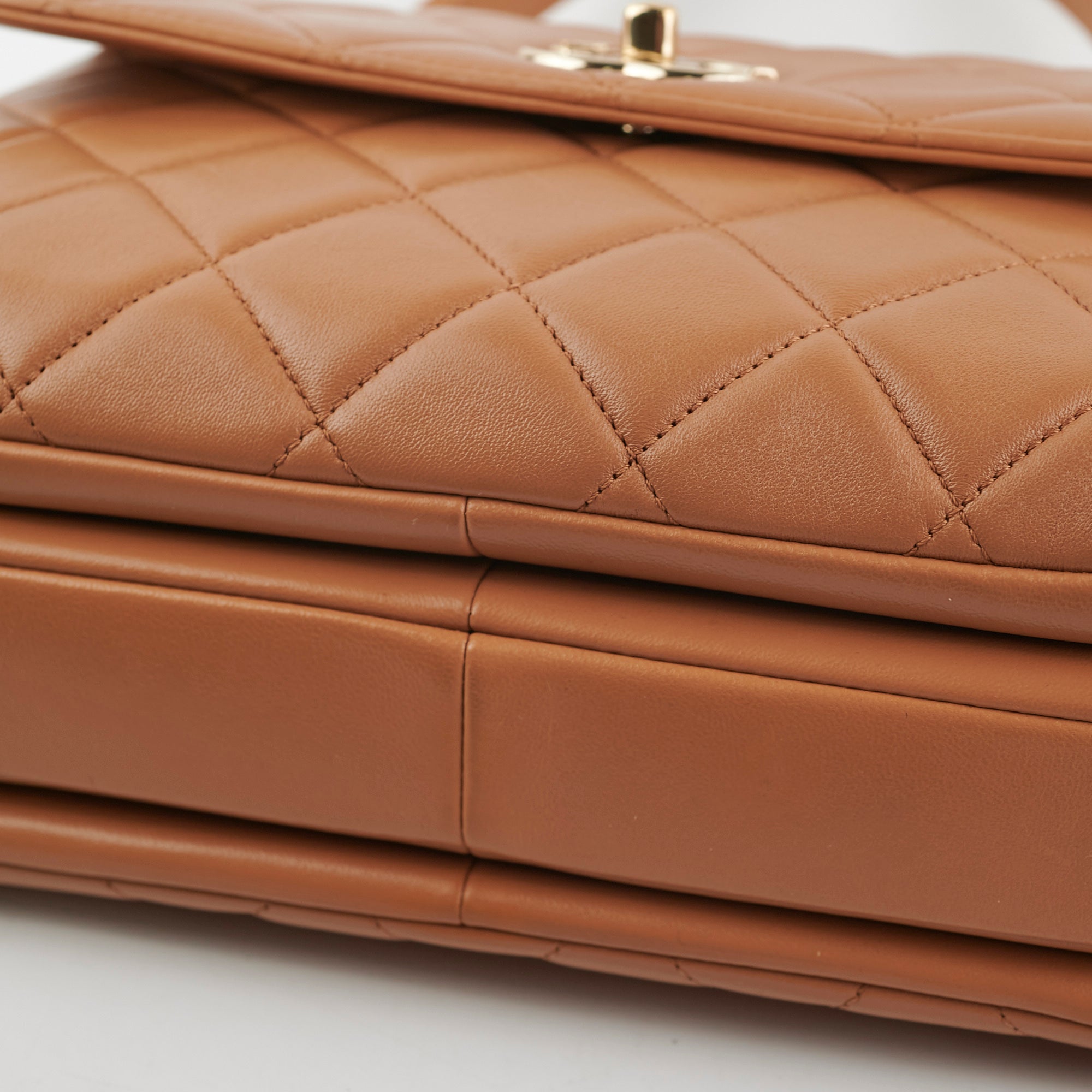 Chanel Trendy CC Quilted Leather Shoulder Bag in Caramel - Vintage Luxury Handbag for Women, Perfect for Date Nights & Special Occasions