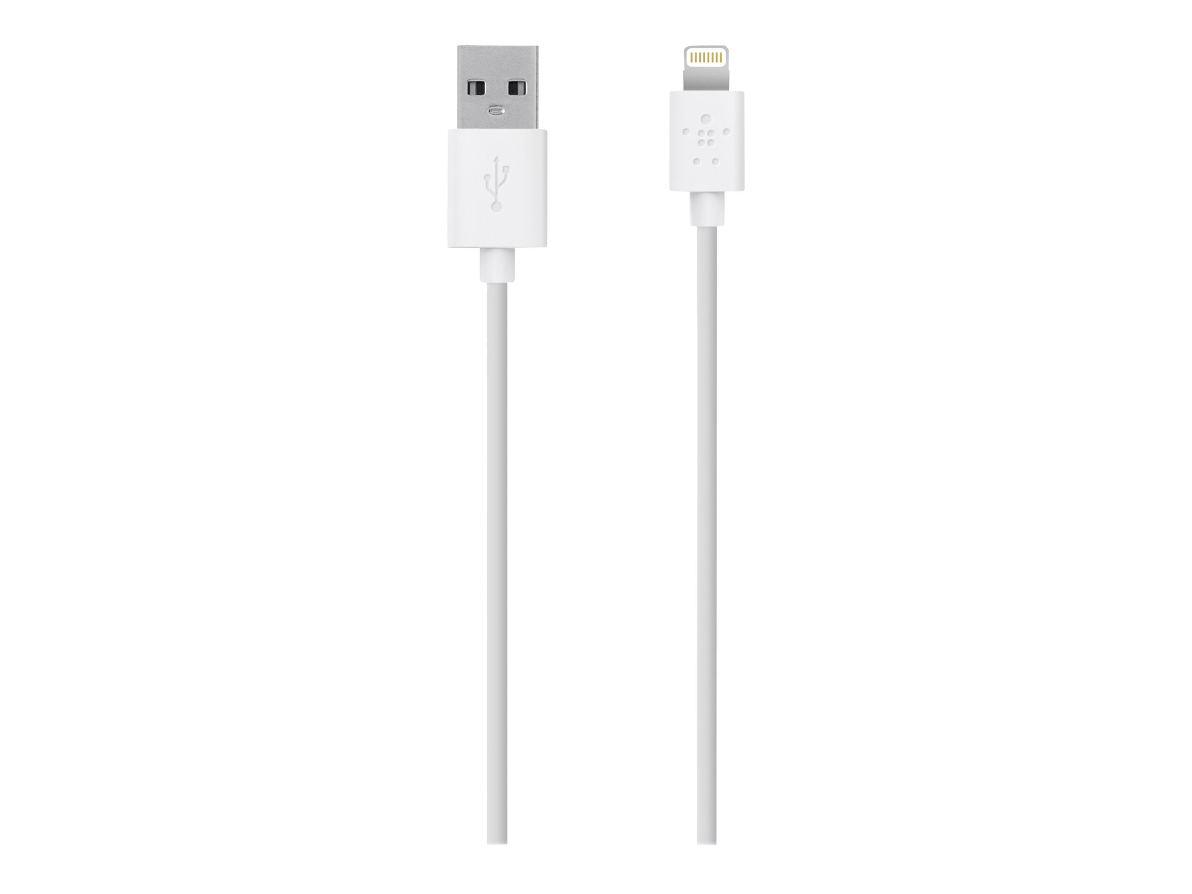 Belkin Apple Certified MIXIT Lightning to USB Cable 6.6ft (2m) - Fast Charging & Sync for iPhone iPad - White - Perfect for Home Office Car Travel Charging