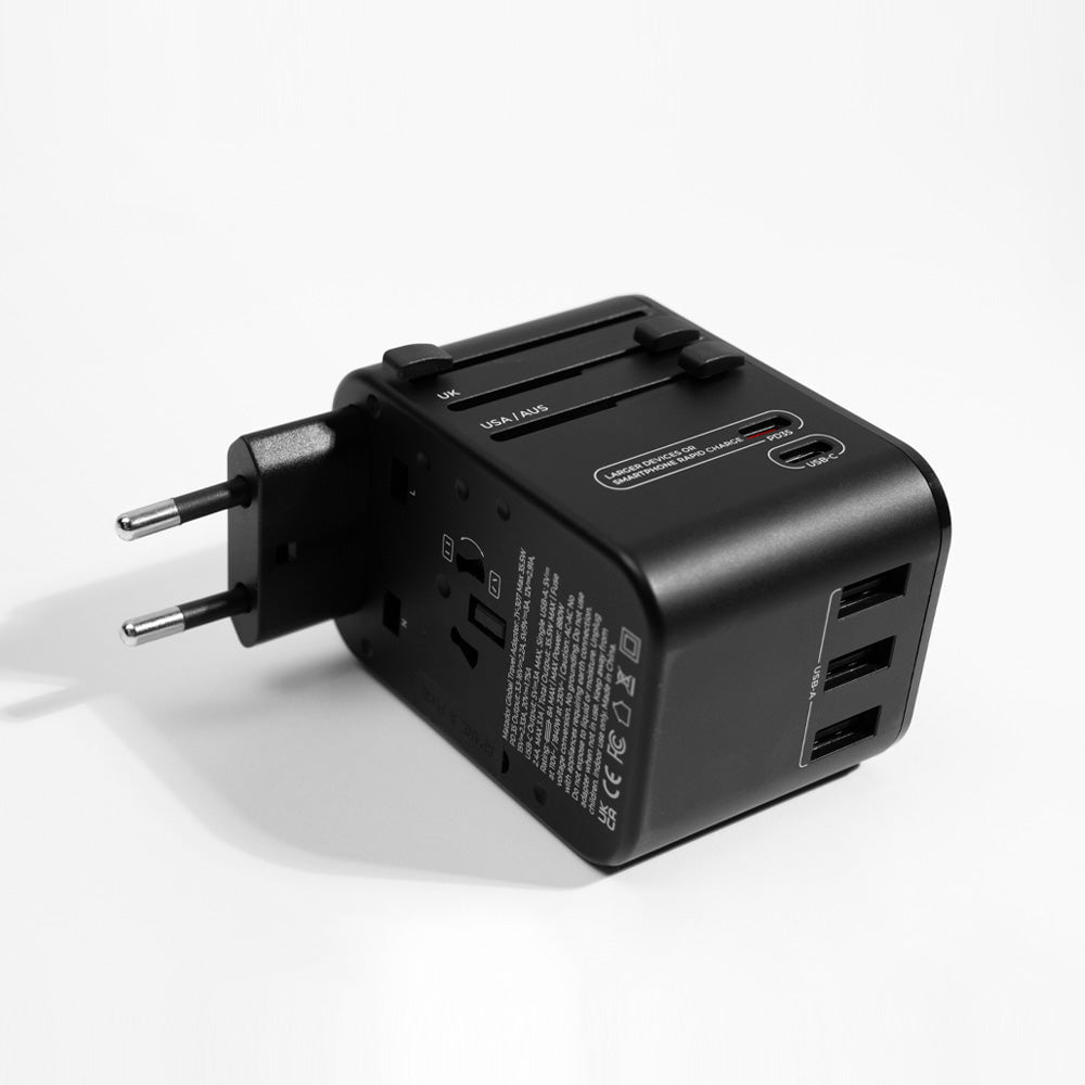 Matador Global Travel Adapter - Universal All-in-One International Power Plug Converter for USA, Europe, Asia - Perfect for Business Trips, Vacations & Digital Nomads
