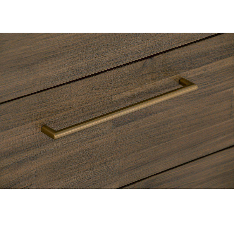 HAMILTON Solid Acacia Wood Sideboard Buffet - 63 Inch Toffee Color Storage Cabinet for Dining Room, Living Room & Entryway