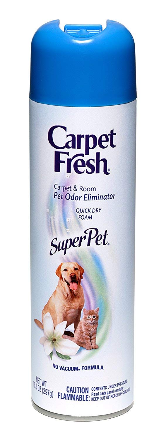 **Fresh Scent No Vacuum Foam Carpet Refresher for Pets - 10.5 oz (Pack of 4) - Eliminates Odors & Revitalizes Carpets - Ideal for Homes with Pets, Living Rooms & Bedrooms**