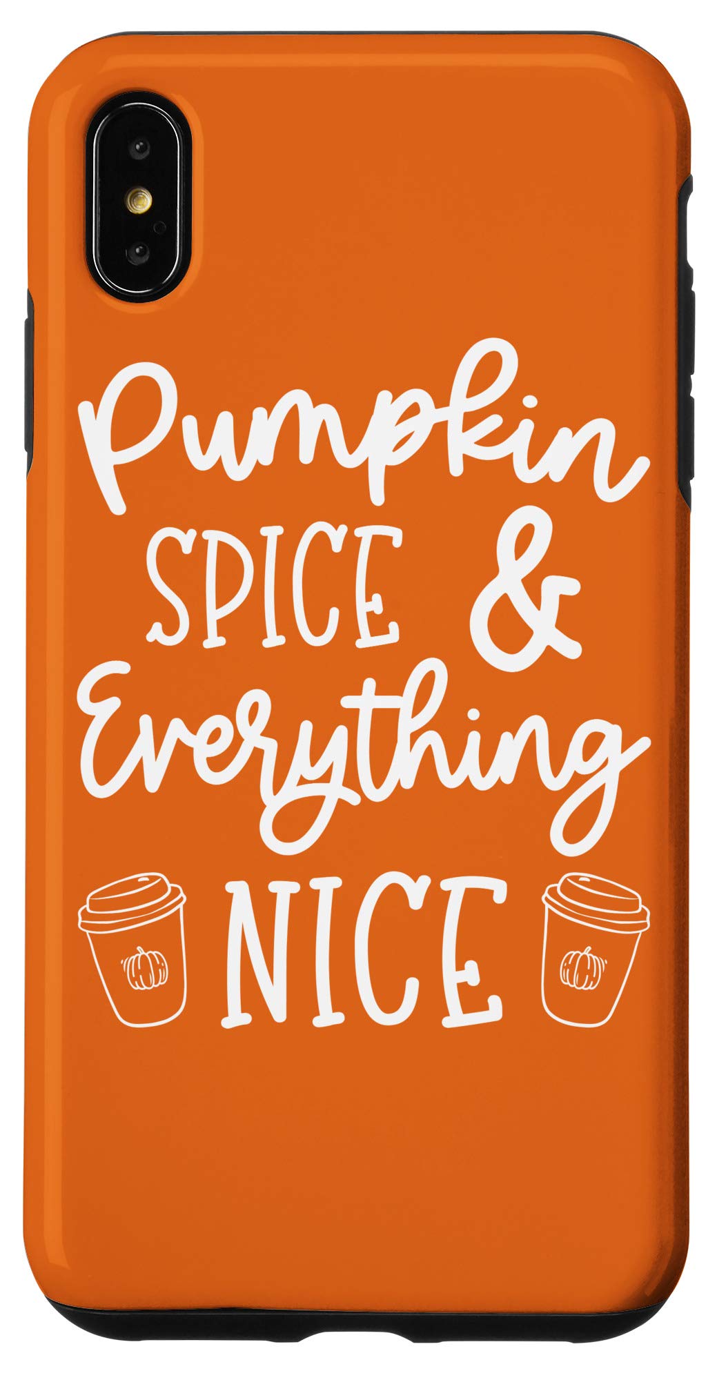 iPhone XS Max Pumpkin Spice Latte Phone Case - Cute Fall Themed Protective Cover for Apple iPhone XS Max | Perfect for Autumn, Thanksgiving & Halloween Season