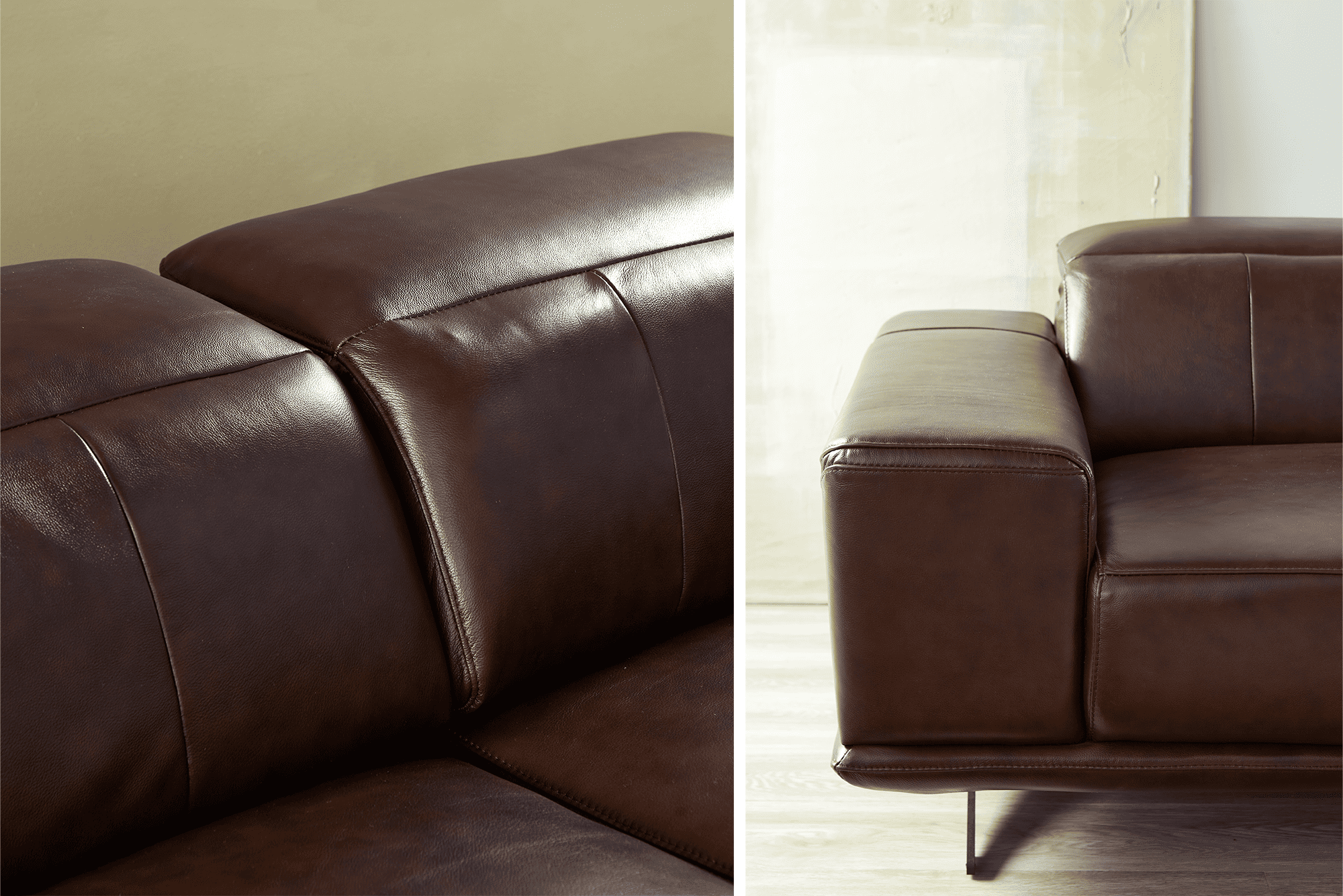 Premium ESQUINERO BOCK 2.80x1.70m Genuine Cowhide Leather Corner Sofa - Perfect for Living Rooms, Home Theaters & Luxury Spaces