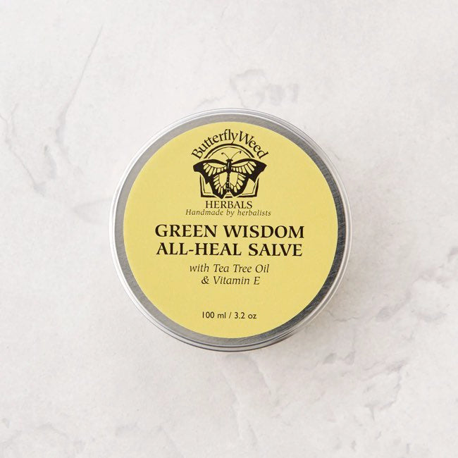 Butterfly Weed Green Wisdom All Heal Salve 3.2oz - Natural Herbal Ointment for Skin Relief, Moisturizing & Healing | Perfect for Dry Skin, Minor Cuts & Outdoor Activities