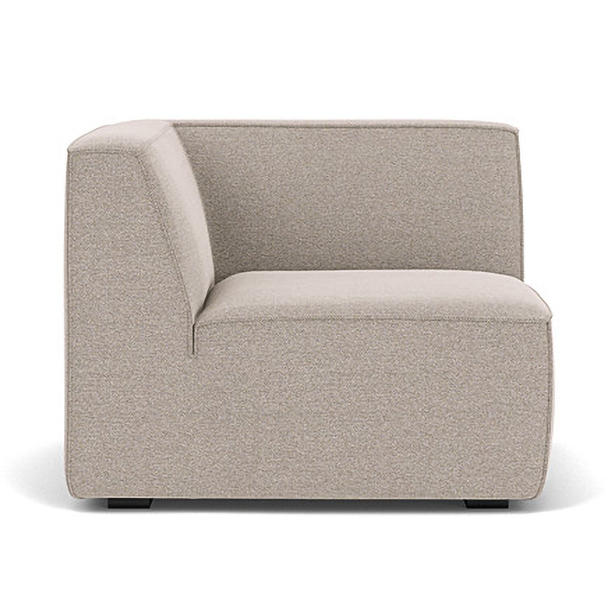 Modern Dane Fabric 1-Seater Left Corner Modular Sofa - Compact Sectional Couch for Small Living Rooms & Apartments