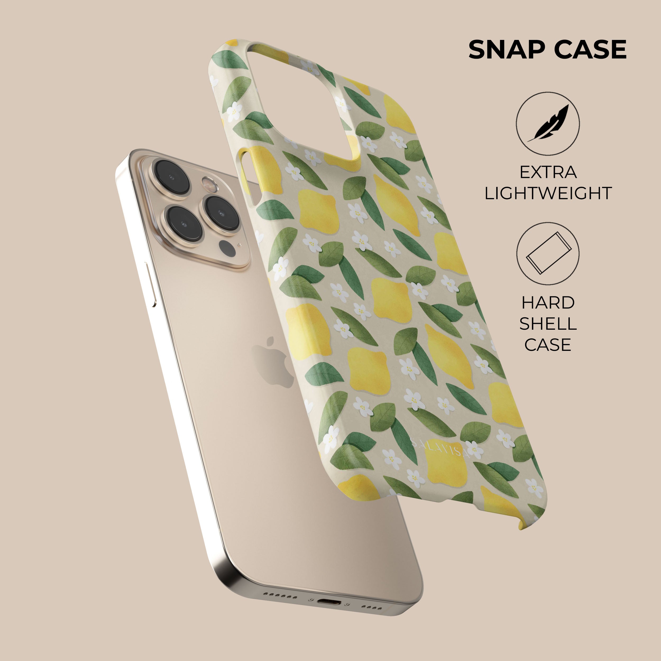 Lemon Summer Mix iPhone Case - Trendy Citrus Design for iPhone 12/13/14/15 Pro Max - Perfect for Beach Vacation & Summer Outings