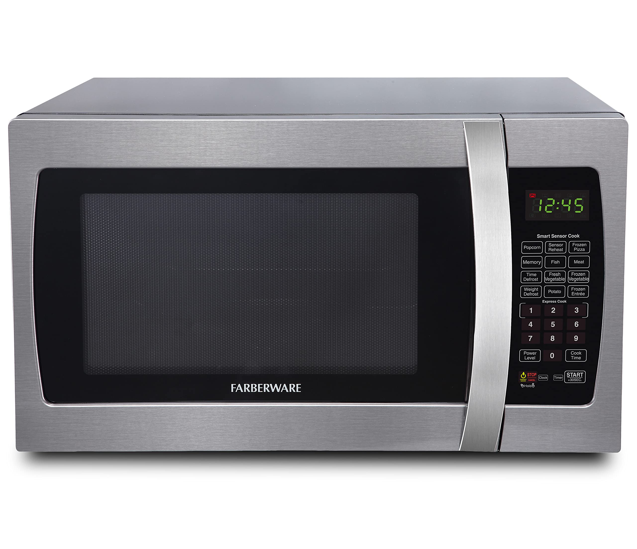 Farberware FMO13AHTBKI Professional 1.3 Cu. Ft. 1100-Watt Stainless Steel Microwave Oven with Sensor Cooking Technology - Perfect for Kitchens, Offices & Dorms