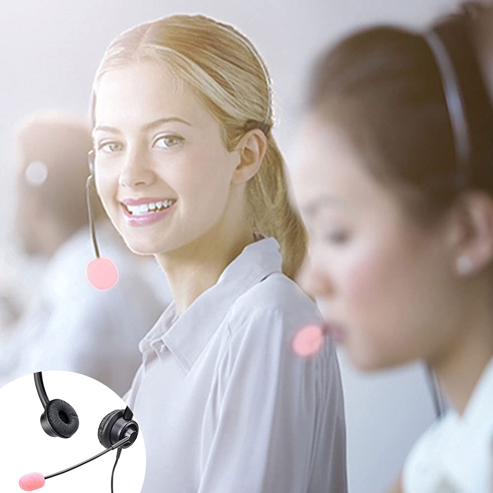 10 Pack Mini Lavalier Microphone Windscreens - Pink Sponge Foam Covers for Headset Mics | Christmas Stocking Stuffers & Podcasting, Karaoke, Video Recording Accessories