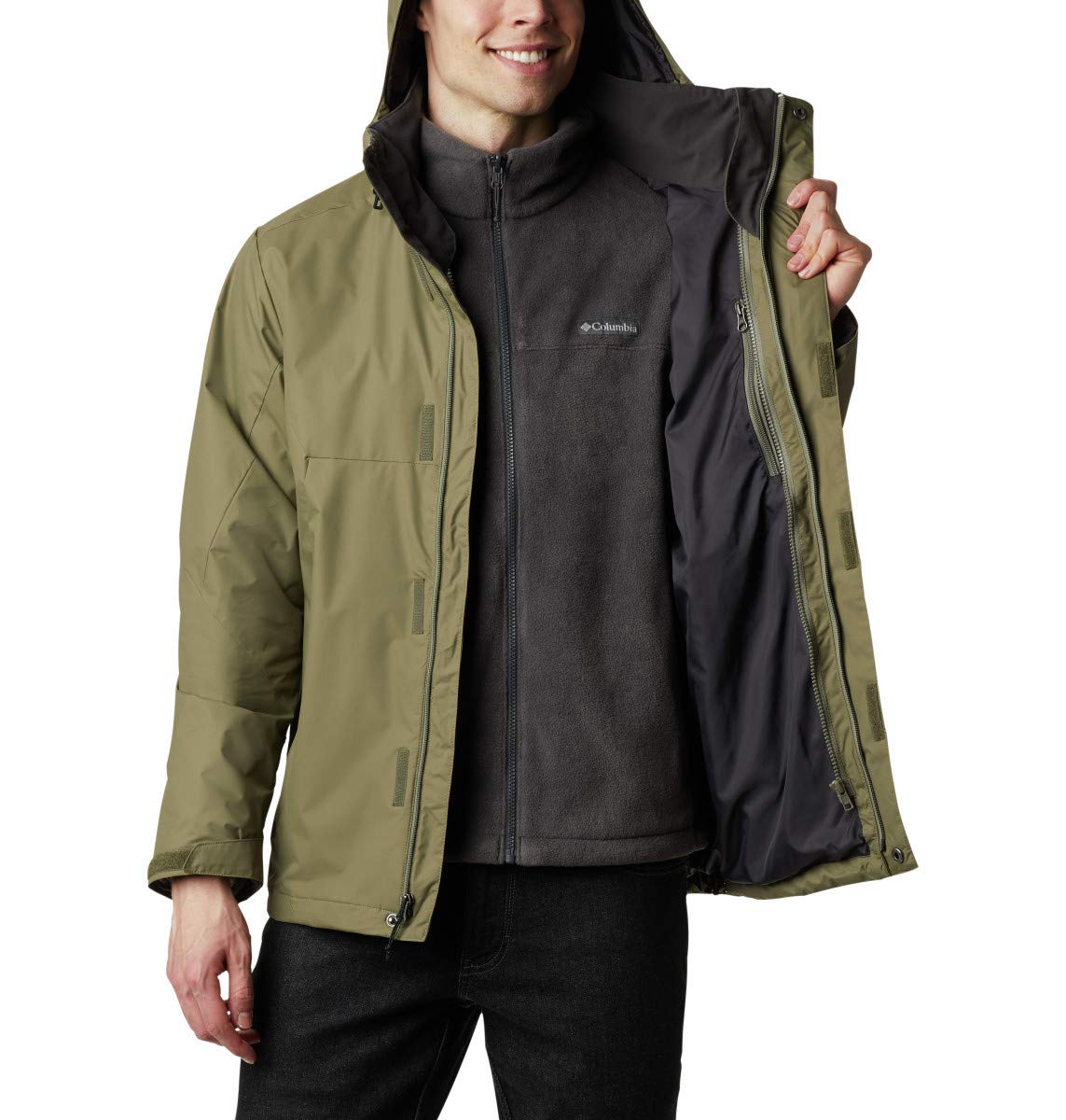 Columbia Men's Eager Air Interchange 3-in-1 Waterproof Jacket - Lightweight Winter Coat for Hiking, Camping & Outdoor Activities