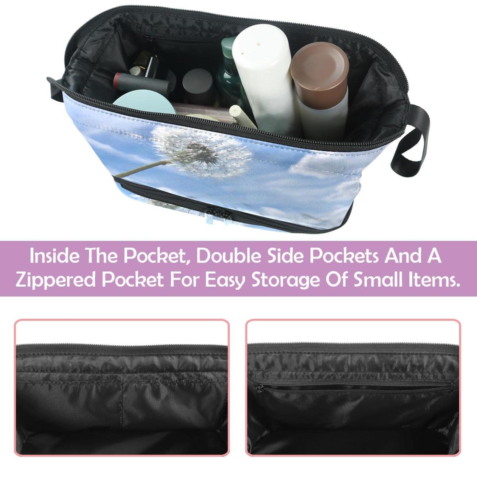 Portable Small Makeup Bag for Women - Travel Cosmetic Pouch with Zipper, Versatile Purse Organizer for Cosmetics & Toiletries | Perfect for Travel, Gym, and Daily Use