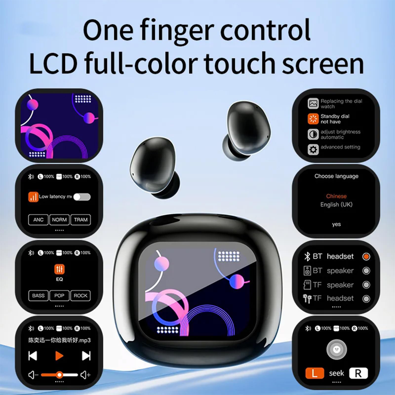 Mini Wireless Bluetooth Earbuds for Small Ears - Touch Screen Control, Discreet & Invisible Design for Work, Gym & Travel - Perfect for Small Ear Canals