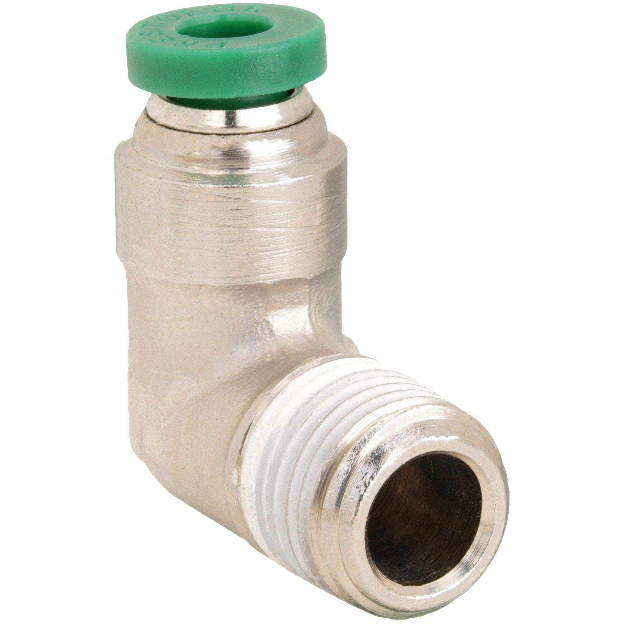 Parker Nickel Plated Brass Male Elbow 90 Degree Fitting - 5/16