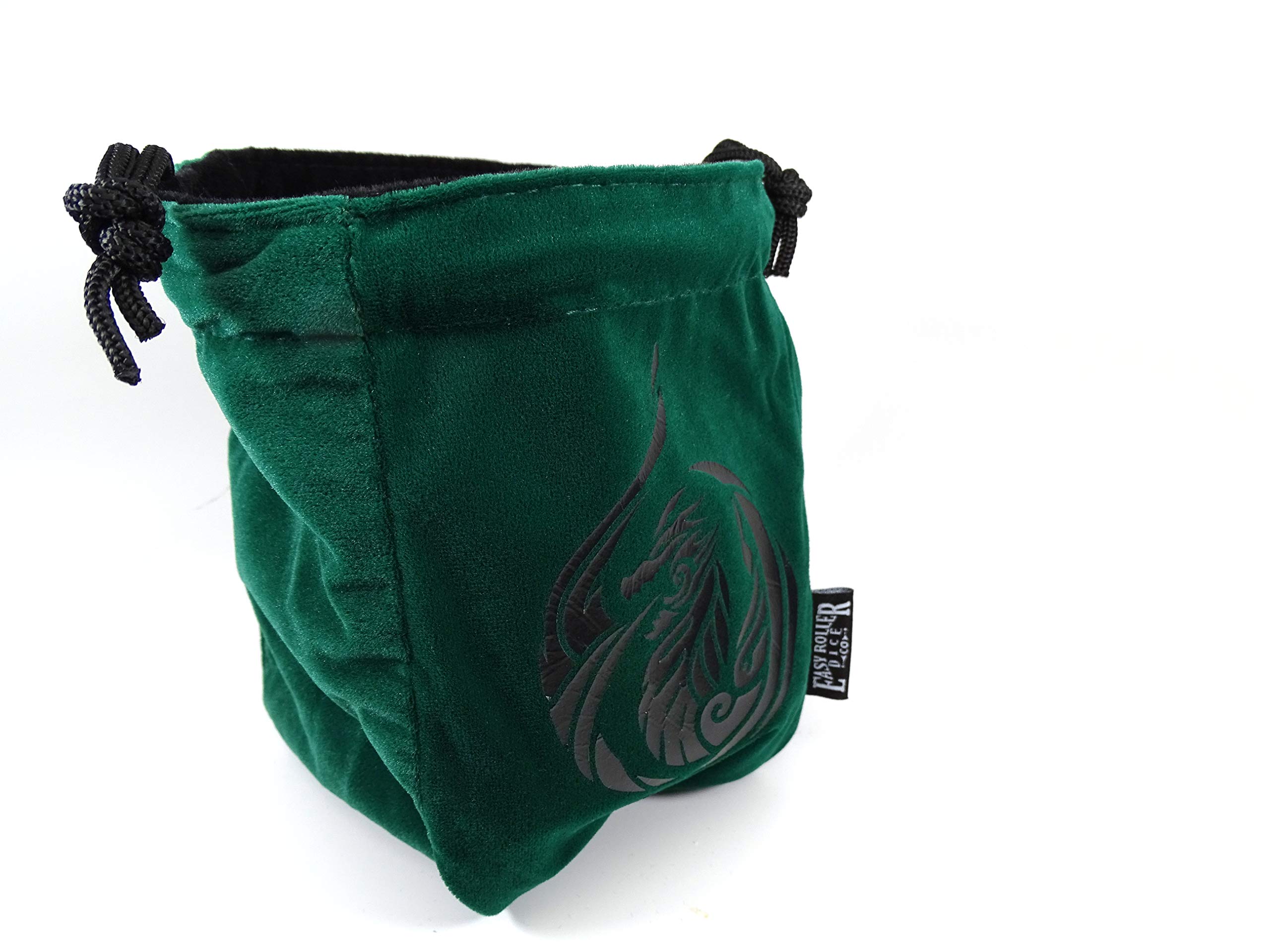 Reversible Large Microfiber Dice Bag for D&D RPG Games - Self Standing Pouch Holds 250+ Polyhedral Dice with Drawstring Closure - Perfect for Tabletop Gaming, Magic The Gathering & Board Game Storage (Dragon's Breath Design)