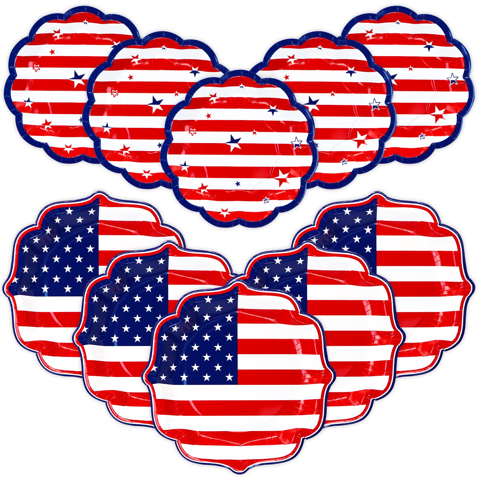 100-Pack Patriotic Party Plates - 9