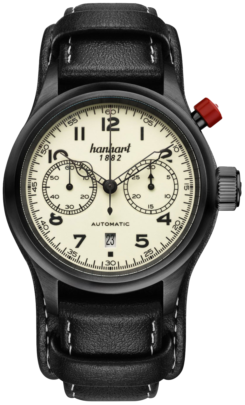 Hanhart FliegerFriday Night Pilot Limited Edition Watch - Vintage Aviator Timepiece for Men, Luxury Pilot Watch with Chronograph - Perfect for Aviation Enthusiasts & Collectors