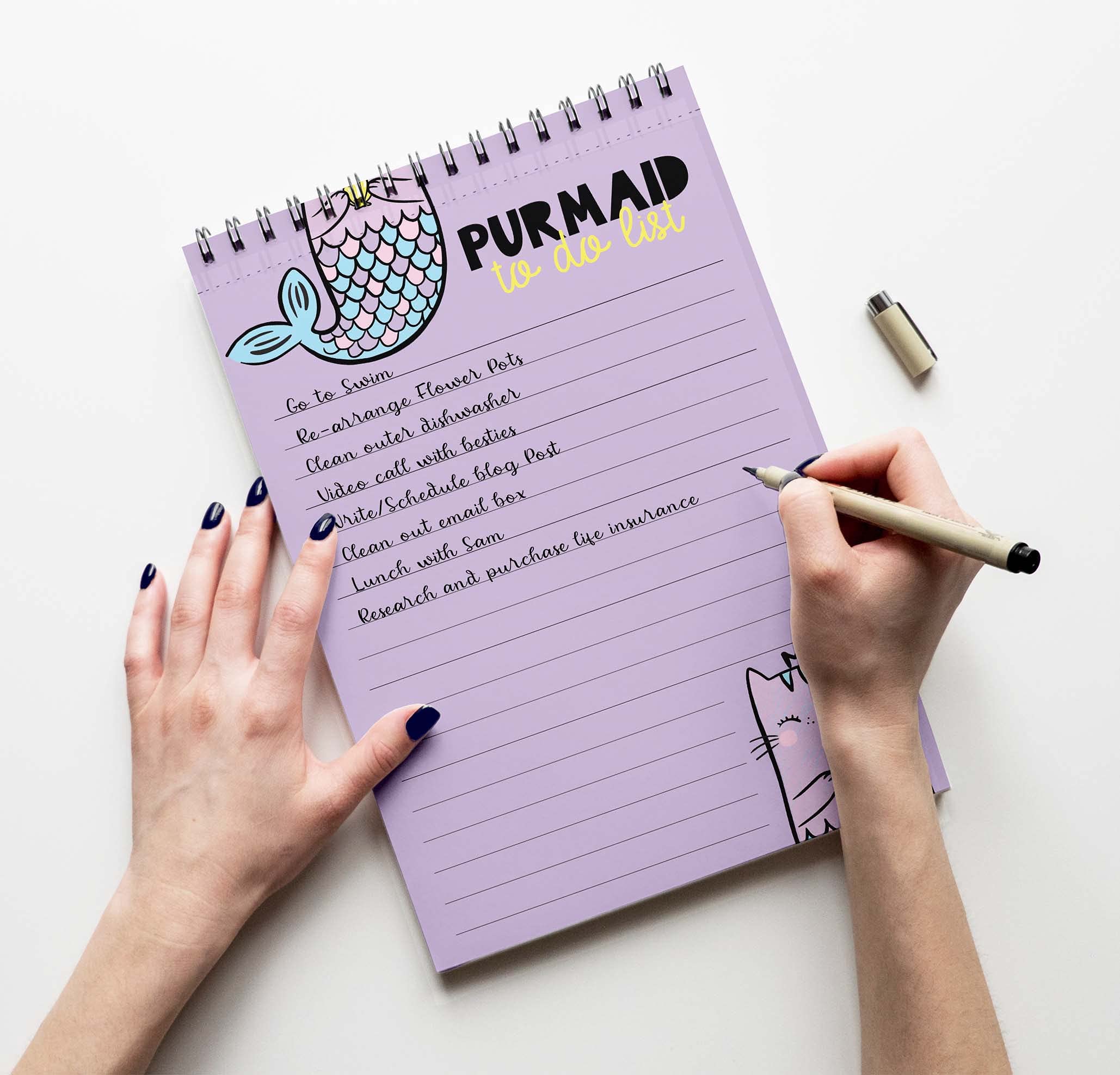 Purmaid Cat Murmaid Spiral Notepad - 6