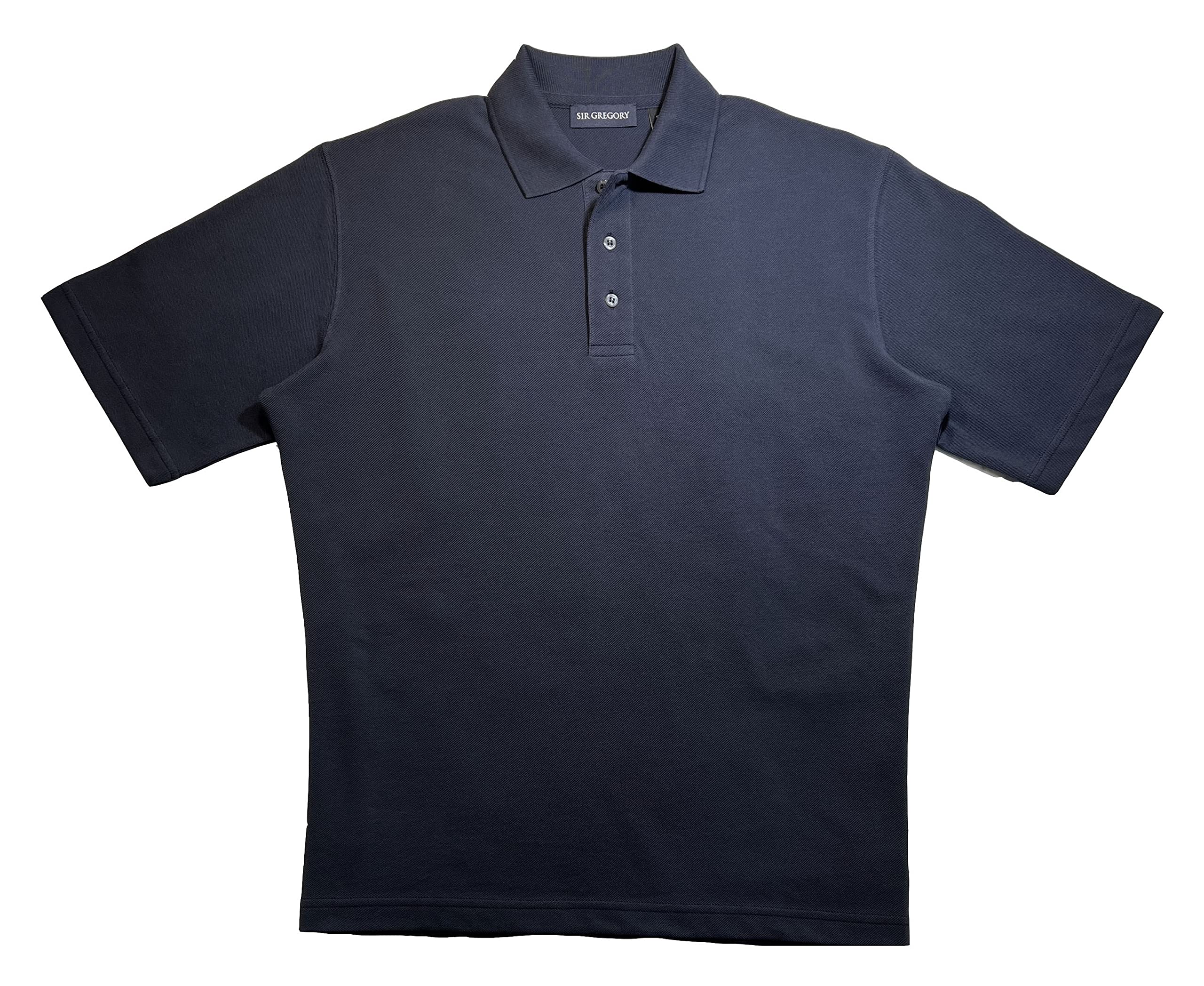 Premium Sir Gregory Men's Regular Fit Pique Polo Shirt - 100% Pima Cotton, Breathable & Soft, Classic Casual Wear for Golf, Office & Everyday Outfits