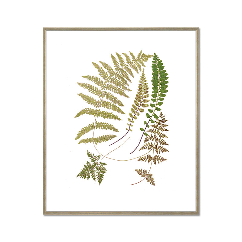 Green Leaves Canvas Print - Modern Plant Art with Floater Frame - Perfect for Living Room, Bedroom & Office Wall Decor