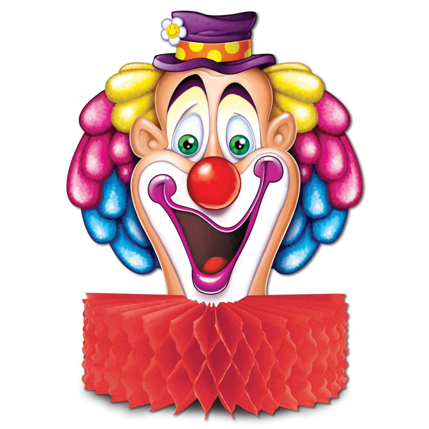 12 Pack Beistle Clown Centerpieces for Birthday Party Decorations - Colorful Clown Table Decor for Circus Theme Parties, Baby Showers & Carnival Events