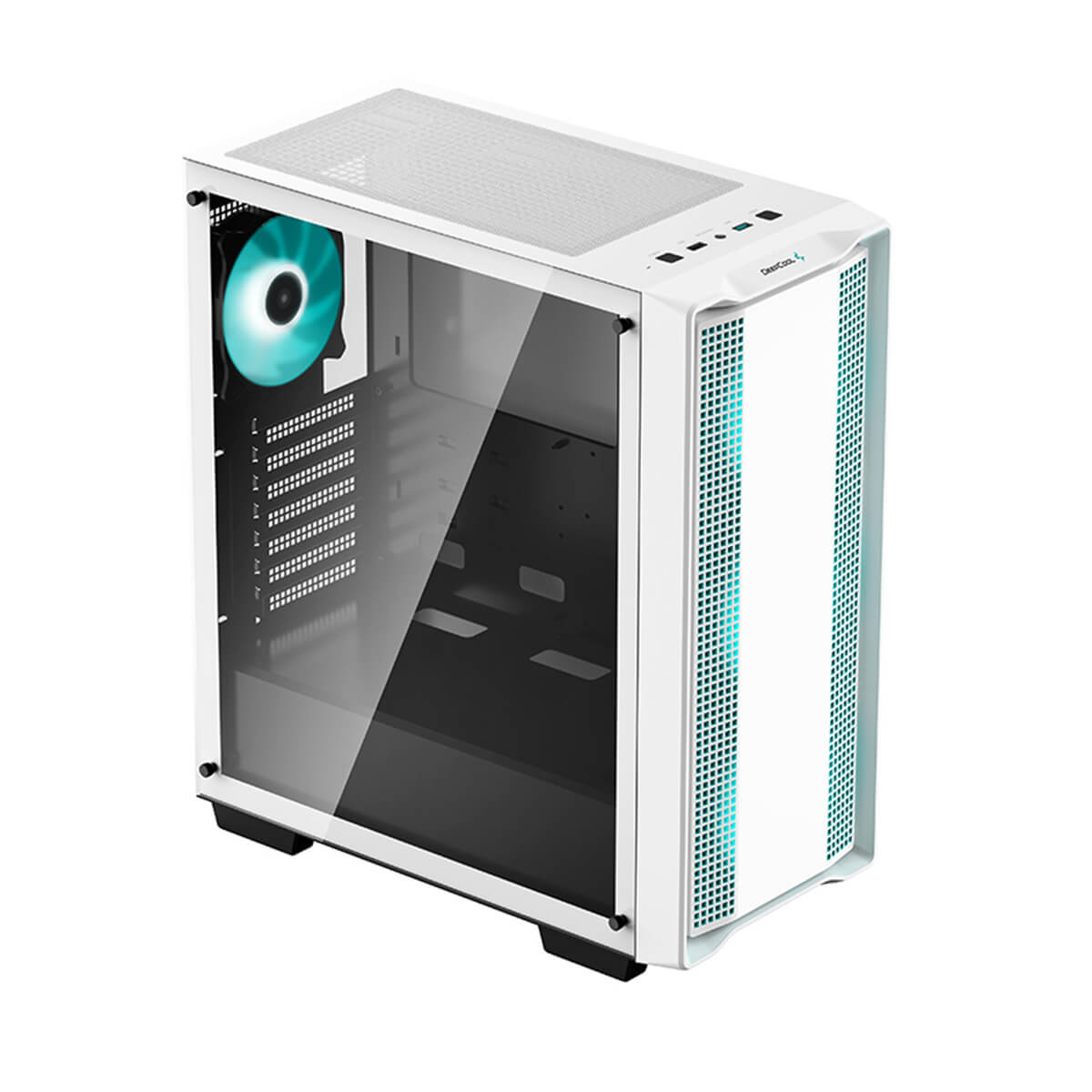 Deepcool CC560 V2 Mid Tower Computer Case - Tempered Glass Side Panel, White | Perfect for Gaming PC Builds & Home Office Setups