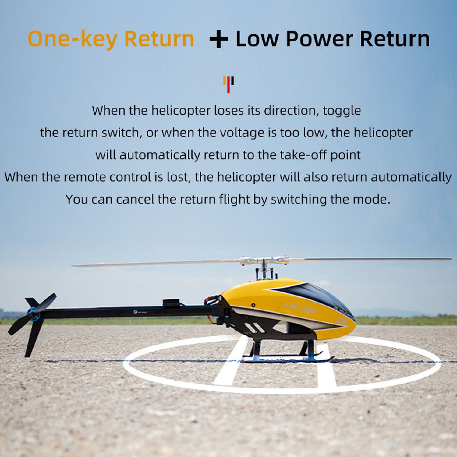 TOUCAN RTF FW450L V2.5 GPS RC Helicopter with One Key Return & Auto Hover - 54x25x14cm Remote Control Drone with EEP Carrying Case - Perfect for Aerial Photography, Outdoor Adventures & RC Hobby Flying
