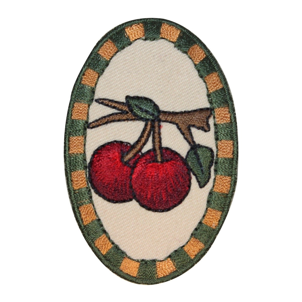 Cherry Fruit Embroidered Iron On Patch for Baking, DIY Crafts, Clothing & Accessories - High Quality Applique for Hats, Jackets, Bags & More