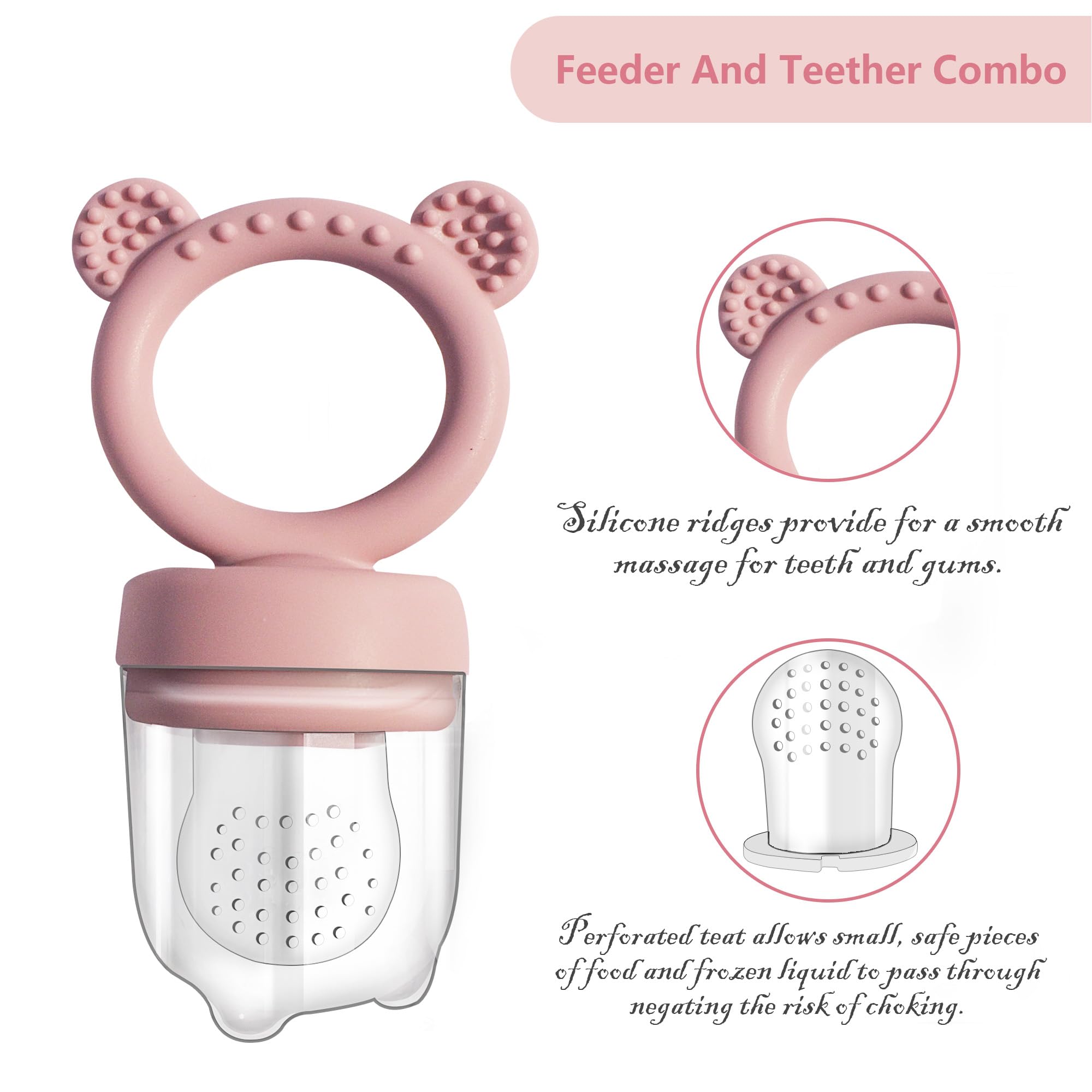 Organic Spinach Silicone Freezer Tray & Baby Food Feeder Set - BPA-Free Teething Pacifier & Storage Containers for Infants 6+ Months | Perfect for Homemade Purees, Breast Milk Cubes & On-the-Go Snacks