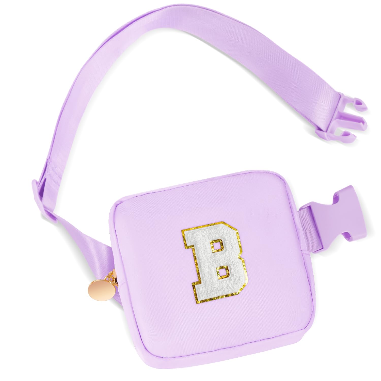 Mini Belt Bag Fanny Pack - Small Crossbody Bag with Initials, Cute Birthday Gift for Teenager Girls, Trendy Accessory for Teens (Lavender) - Perfect for School, Travel, Concerts & Everyday Use