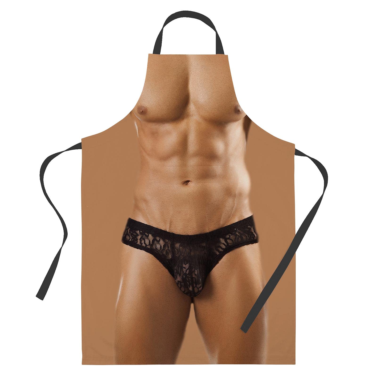 Funny BBQ Apron for Men - Naked Man Design Grilling Apron - Perfect for Outdoor Cooking, Barbecue Parties & Kitchen Gifts
