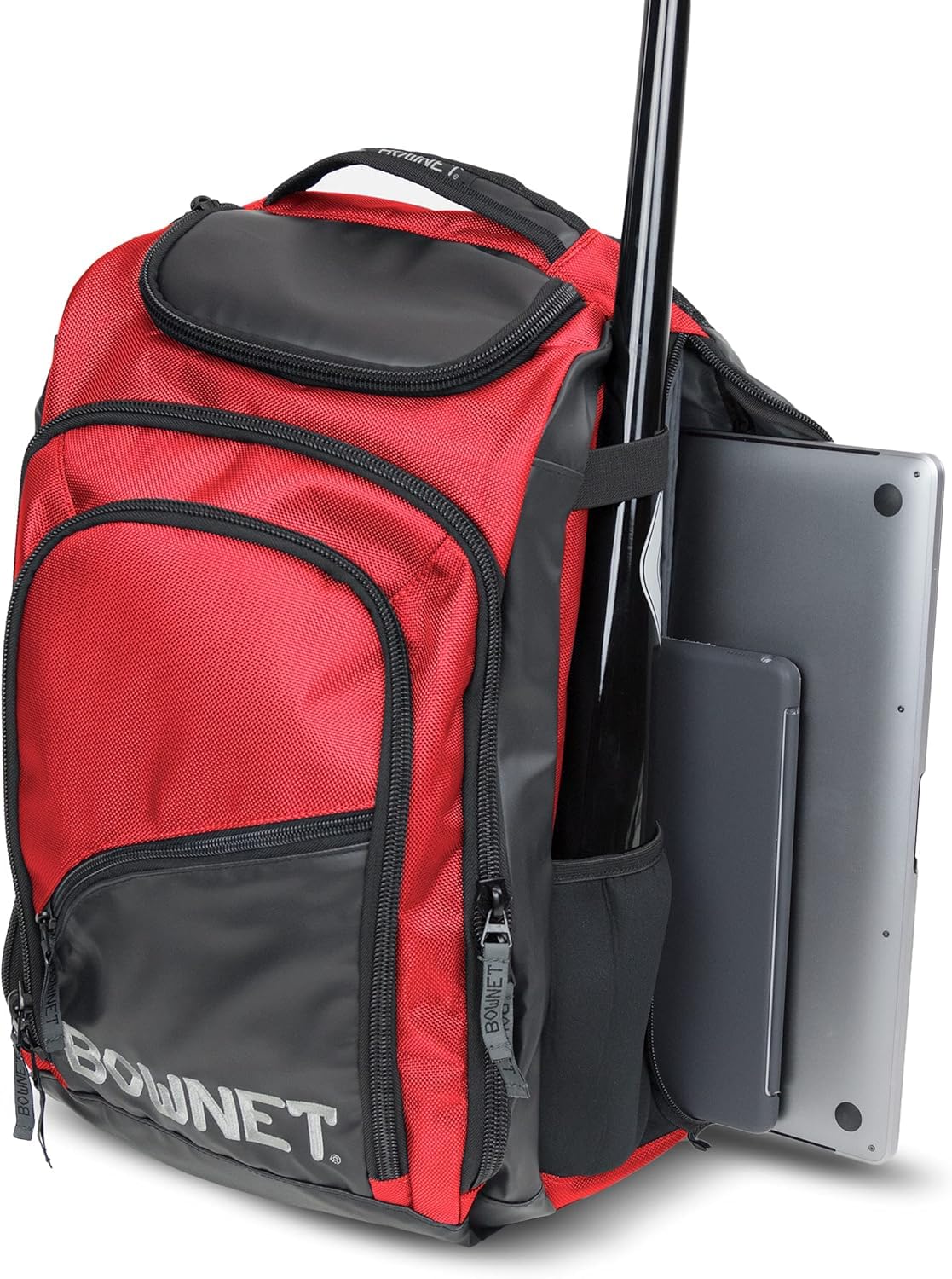 Bownet Commando Coaches Bat Bag - Baseball Backpack with Large Main Compartment for Boys & Girls - Holds 1 Fungo Bat & Water Bottle - Perfect for Youth Baseball Practice, Games & Training Sessions