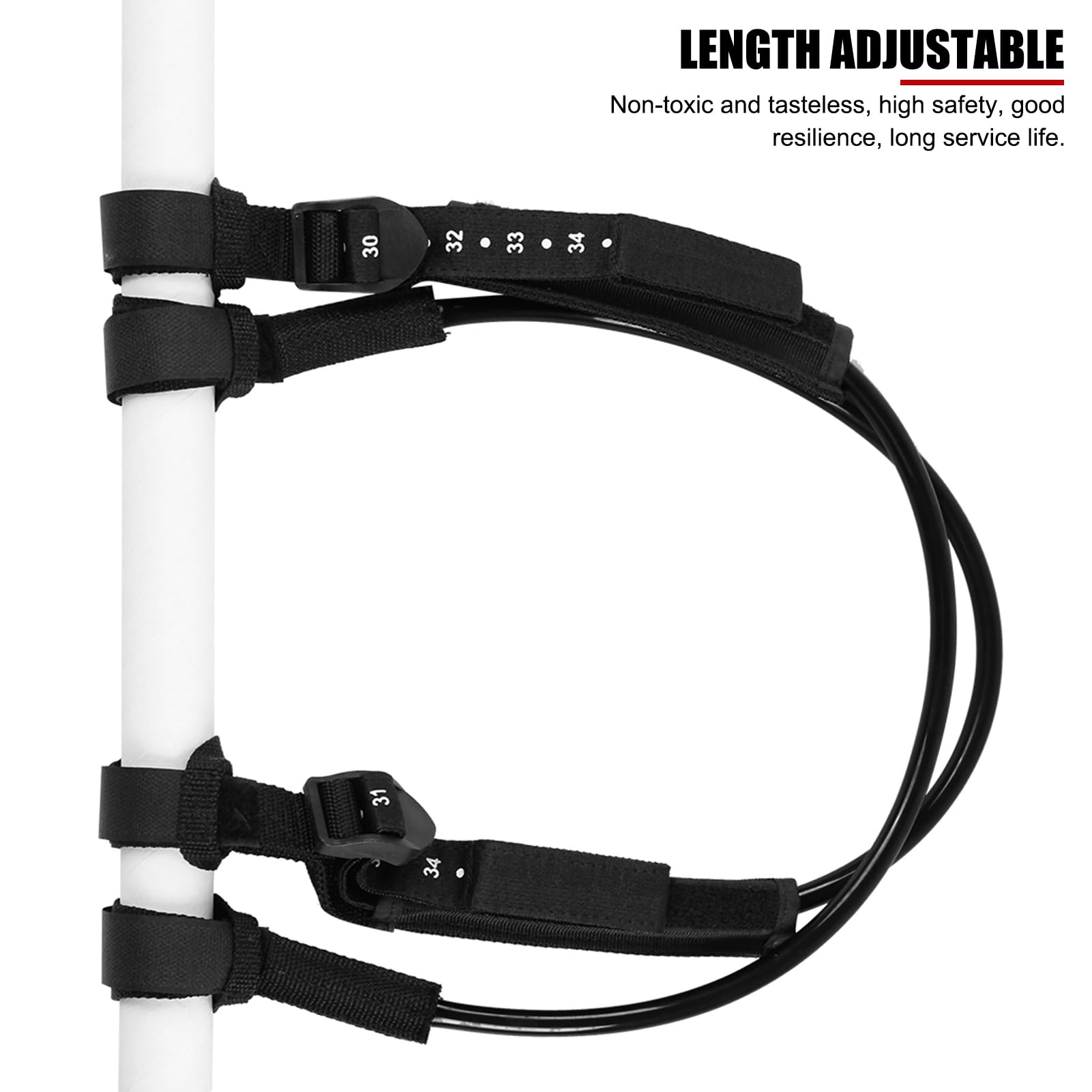 EVTSCAN 2PCS 28-34inch Adjustable Surfing Leash String - Black Safety Windsurfing Harness Lines for Surfboard Accessories | Perfect for Windsurfing, Kite Surfing & Water Sports Equipment