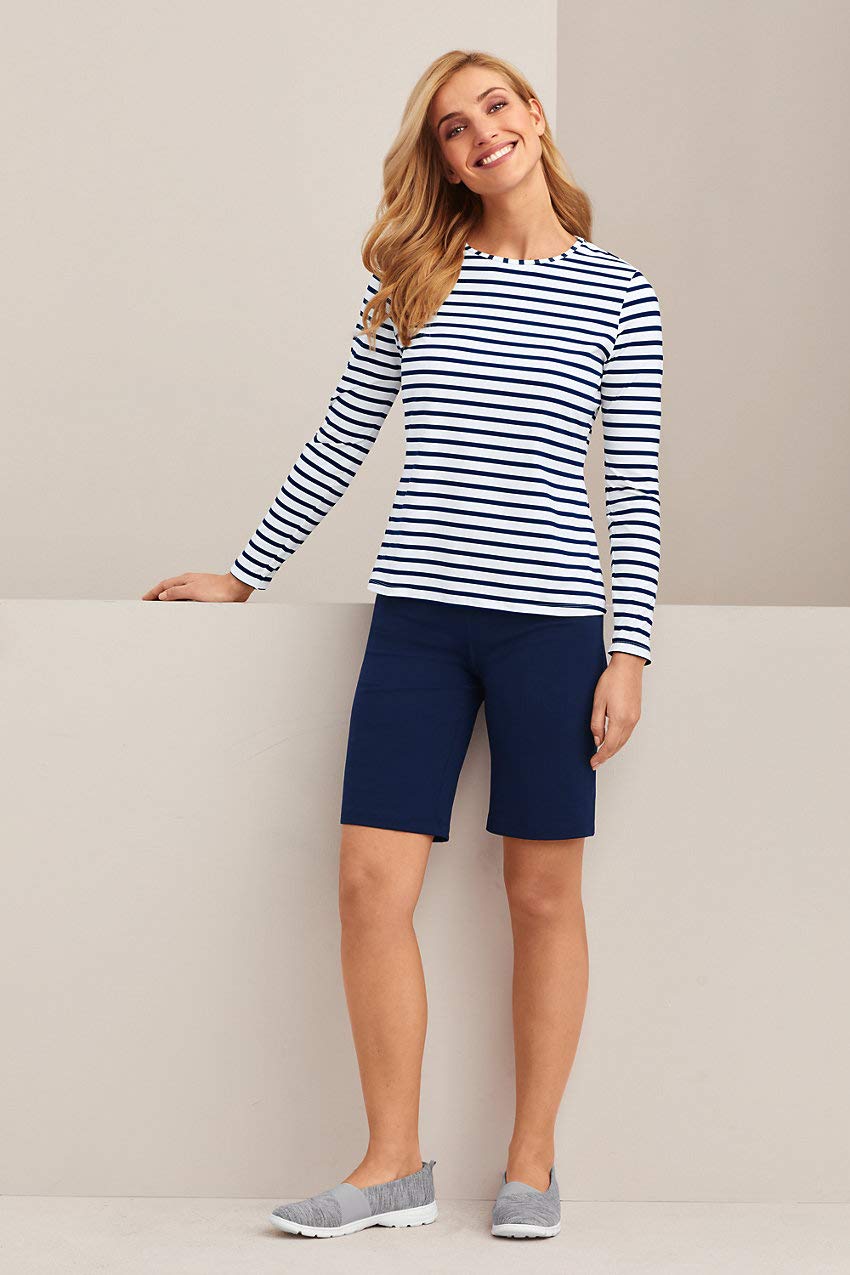 Lands' End Women's Active Relaxed Shorts - Comfortable Stretch Casual Shorts for Women - Perfect for Yoga, Running, and Summer Outdoor Activities