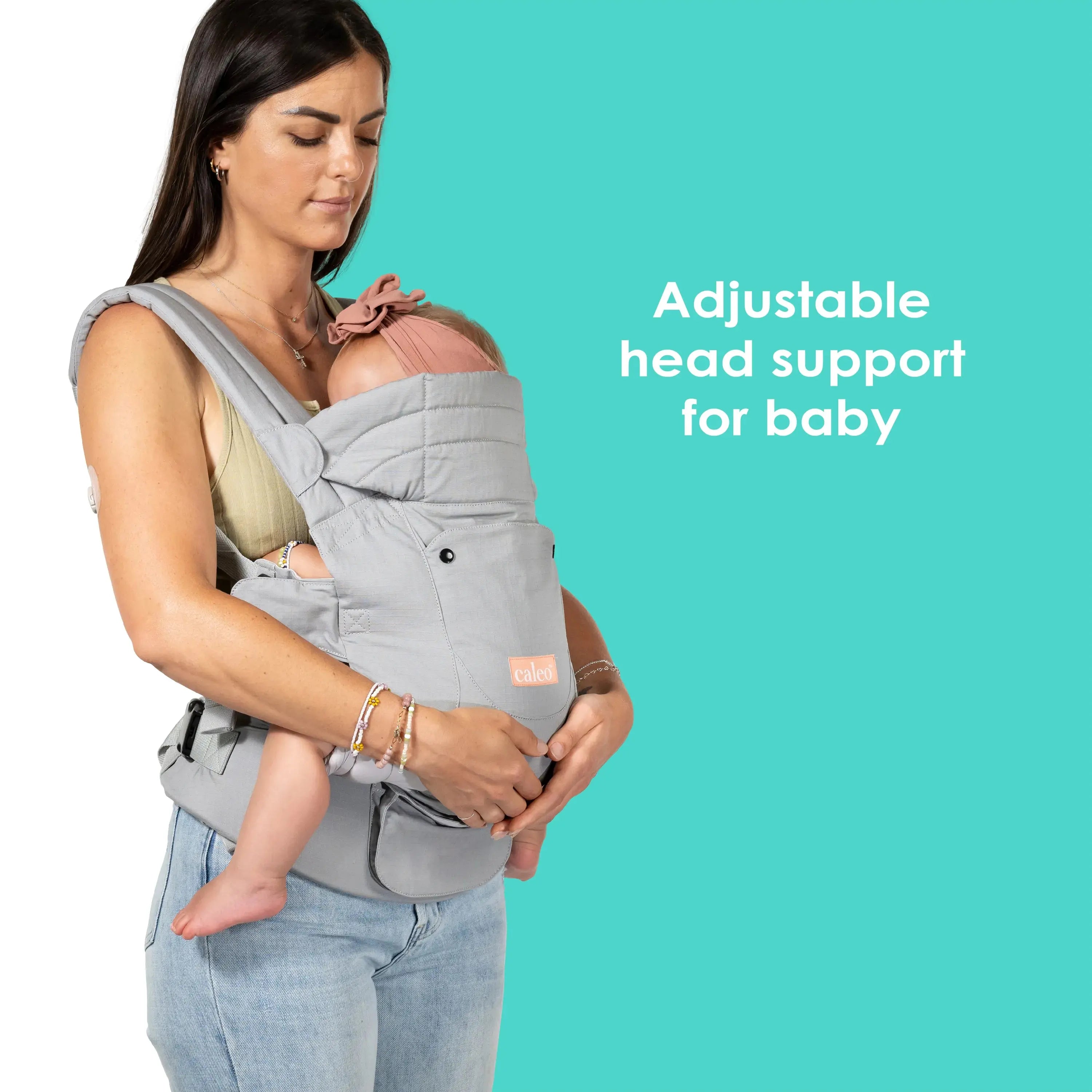 Caleo 3-in-1 Baby Carrier for Newborns to Toddlers - Ergonomic Infant Sling, Hip Seat & Backpack - Perfect for Hands-Free Parenting, Shopping & Outdoor Adventures