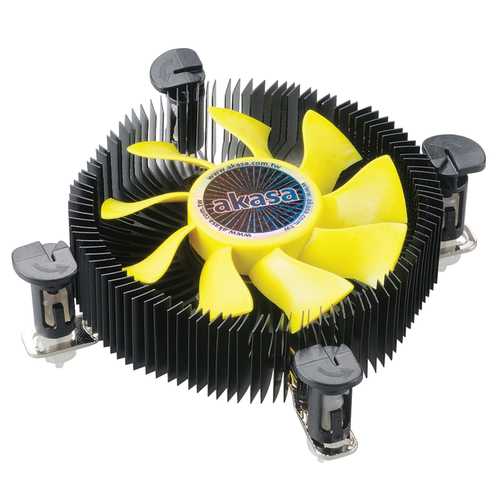 Akasa AK-CC7118HP01 CPU Cooler - High Performance Cooling Fan & Heatsink for Intel LGA775/1155/1156 Sockets - Perfect for Gaming PCs & Workstations