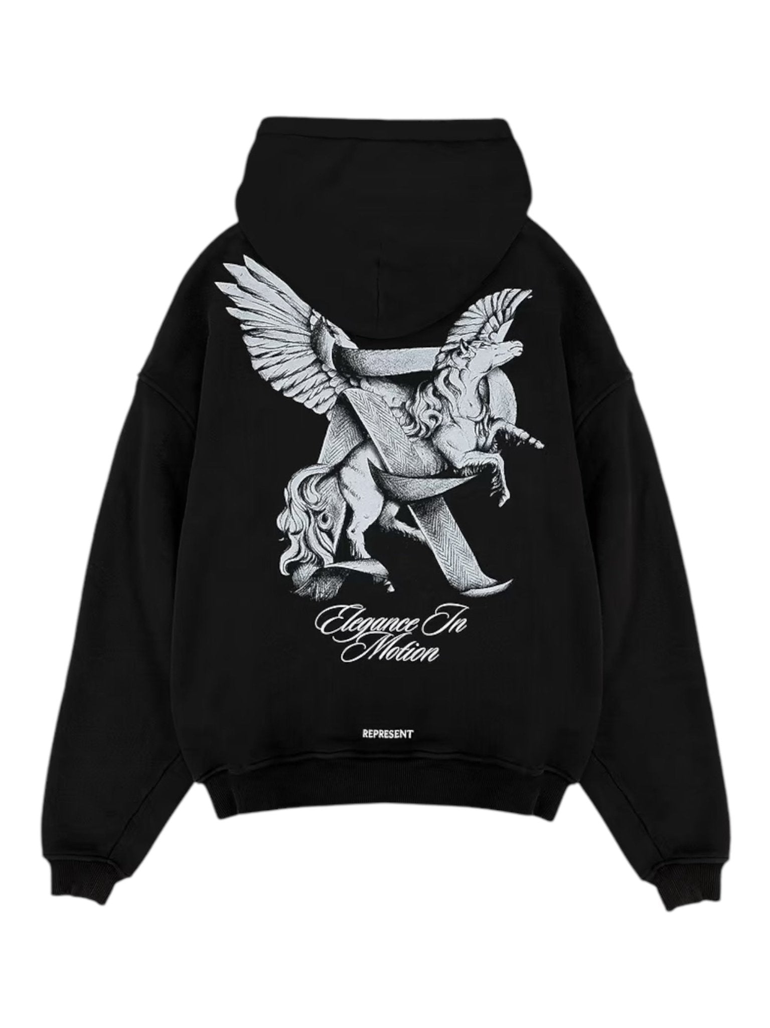Represent MLM41065 Elegance In Motion Hoodie - Black Men's Fashion Hooded Sweatshirt | Streetwear, Casual Wear & Gym Essentials