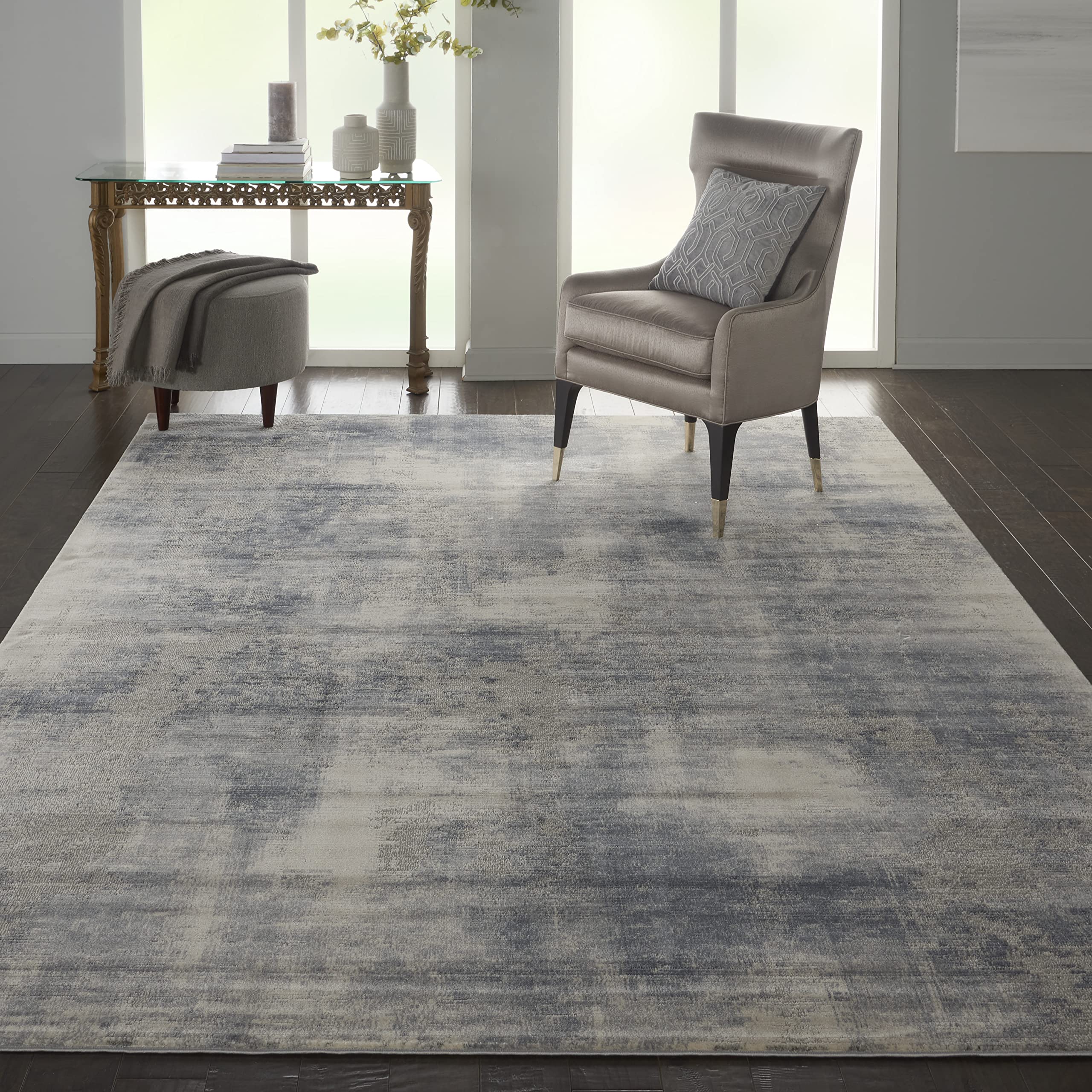 Nourison Rustic Textures Blue Ivory 7'10