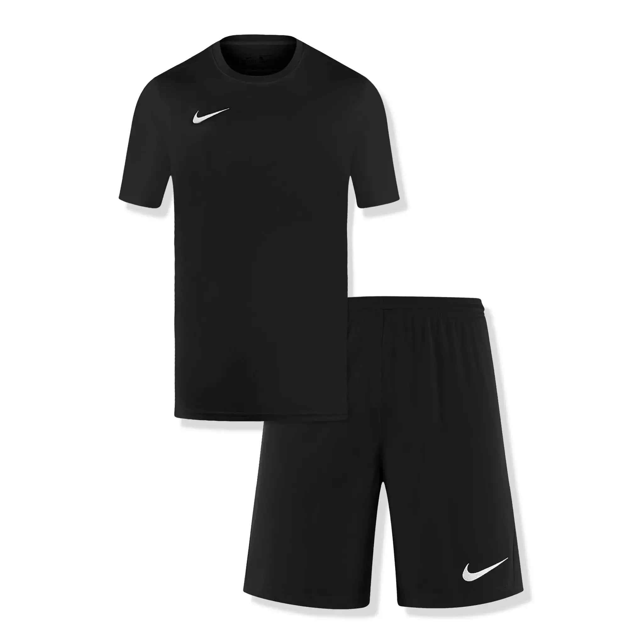 Nike Dri-FIT Park III Black Performance T-Shirt & Shorts Set for Men - Moisture-Wicking Gym Workout & Running Clothes