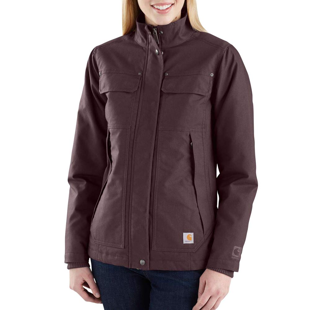 Carhartt Women's Quick Duck Jefferson Traditional Jacket - Durable Workwear for Outdoor & Construction - Perfect for Cold Weather & Heavy-Duty Jobs