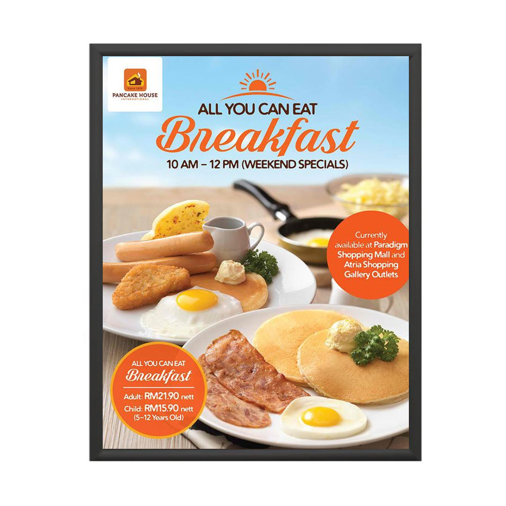 Economical SwingSnap Slim Poster Snap Frame 22x28 - 1 Inch Wide Sleek Aluminum Frame - Perfect for Offices, Retail Displays & Home Decor