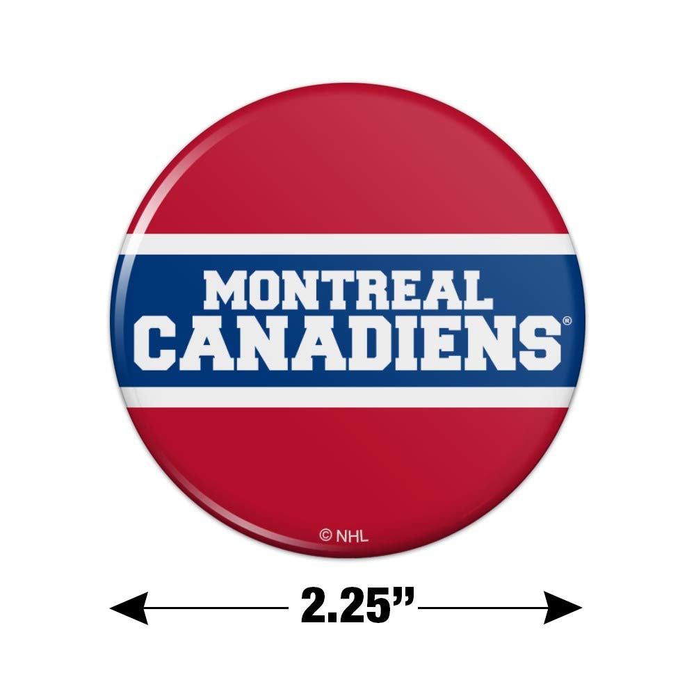 Montreal Canadiens NHL Logo Refrigerator Magnet - Strong Kitchen & Locker Decorative Button Magnet for Fridge, Office, Dorm Room, and Metal Surfaces