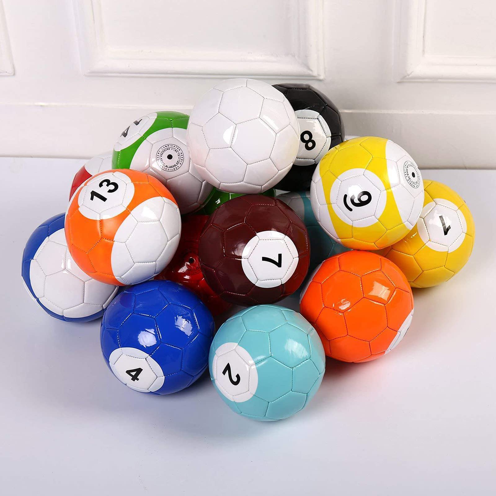 16-Piece Snooker Ball Set - Premium Billiards & Soccer Table Game Balls - Durable Inflatable Pool Balls for Indoor/Outdoor Sports, Parties, and Family Game Nights