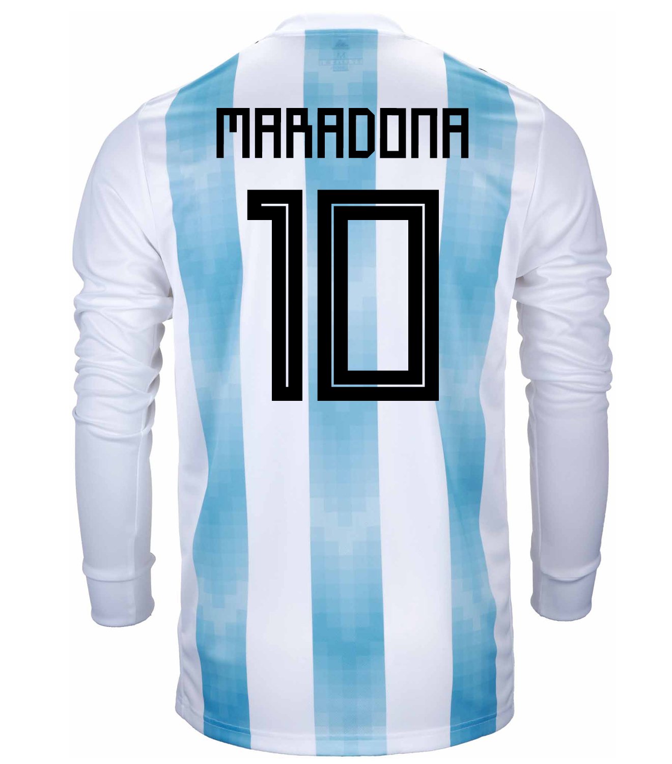 Official Maradona #10 Argentina Home Long Sleeve Soccer Jersey 2018/2019 - Authentic Football Shirt for Fans & Collectors - Perfect for Matches, Training, and Gifts