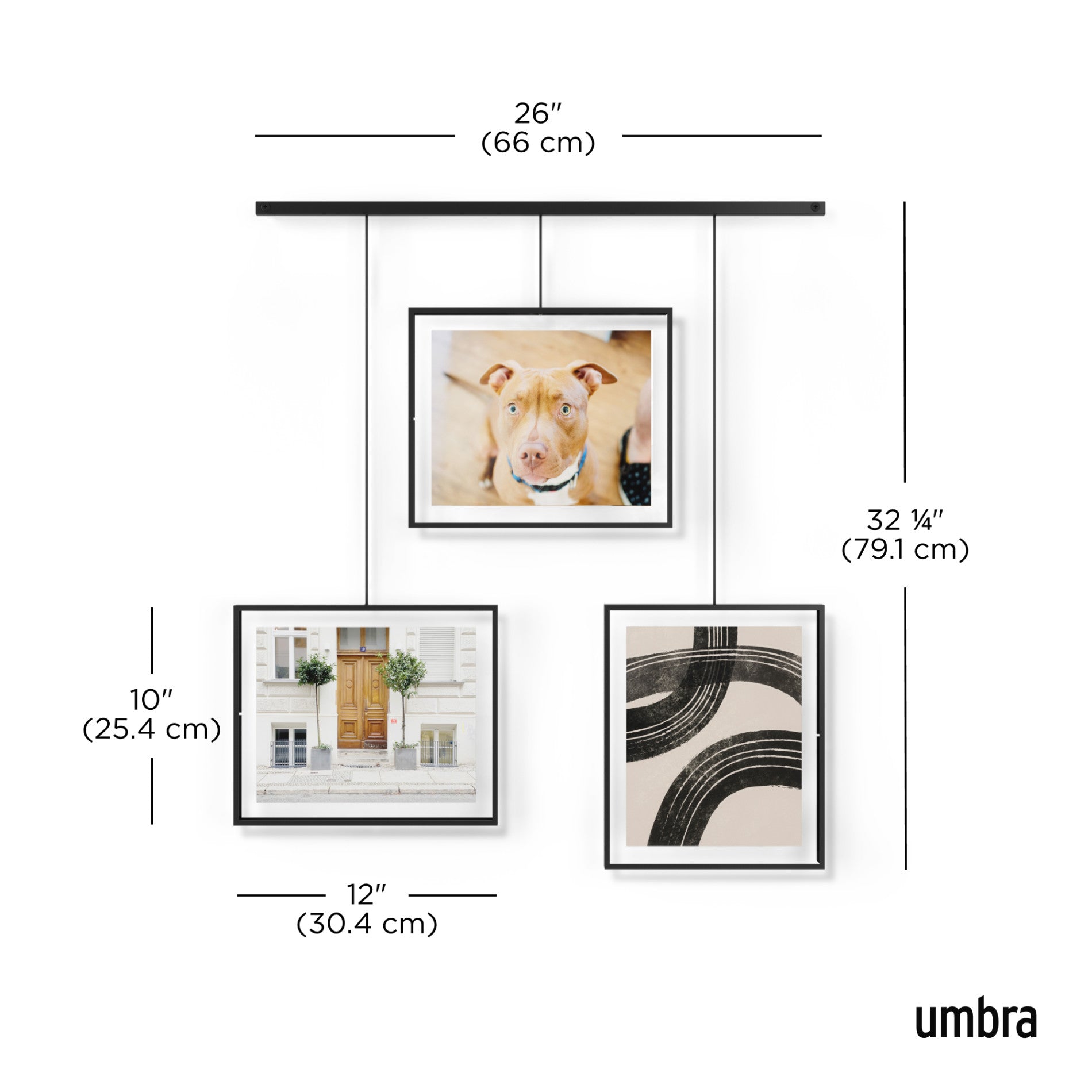 8x10 Wall Picture Frames Set of 3 - Black Wooden Photo Frames for Home Decor, Office, or Gallery Display - Perfect for Family Photos, Artwork, and Certificates