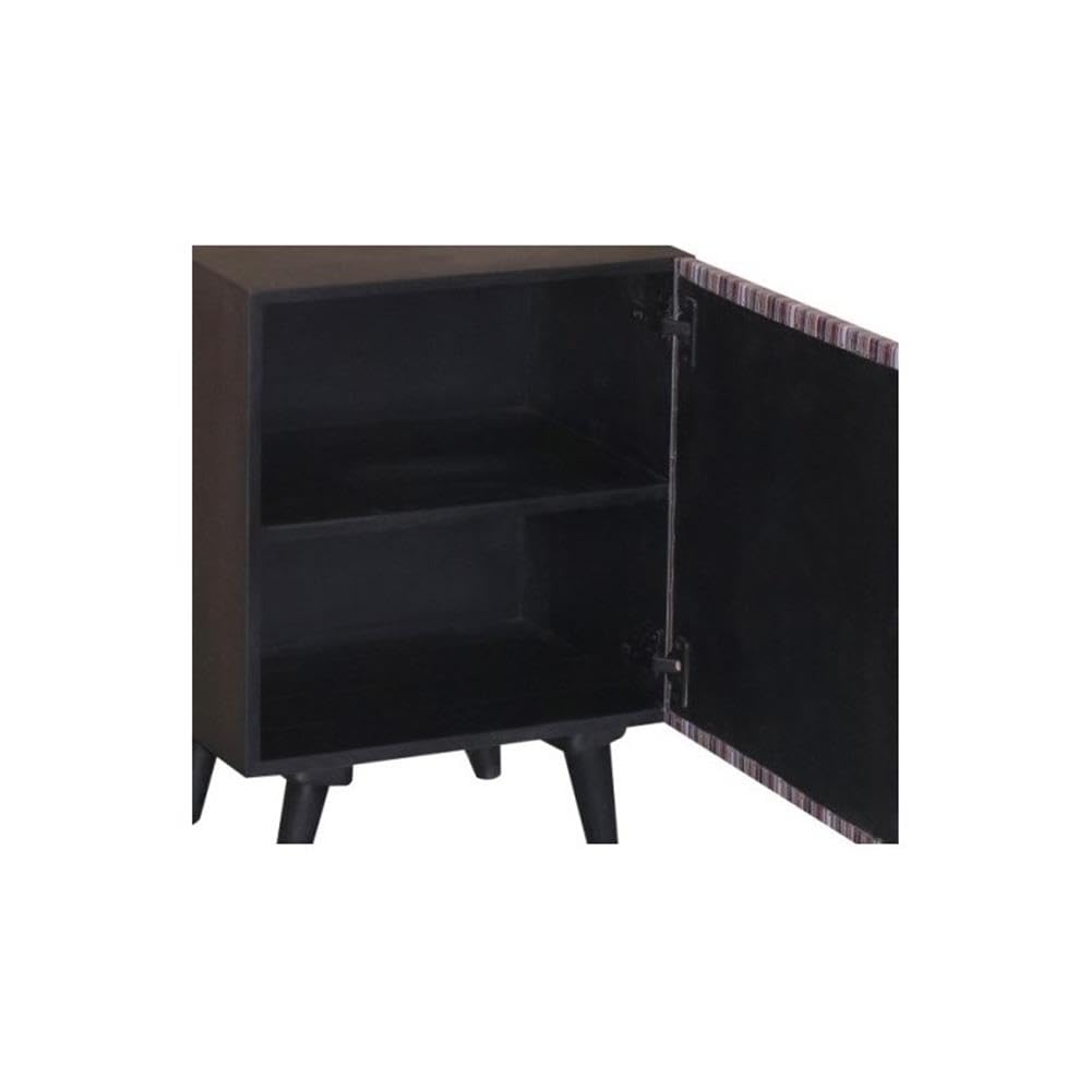 Progressive Furniture Nightstand - Modern Accent Table with Storage, Black & Multi Finish | Perfect for Bedroom, Living Room, or Office Use