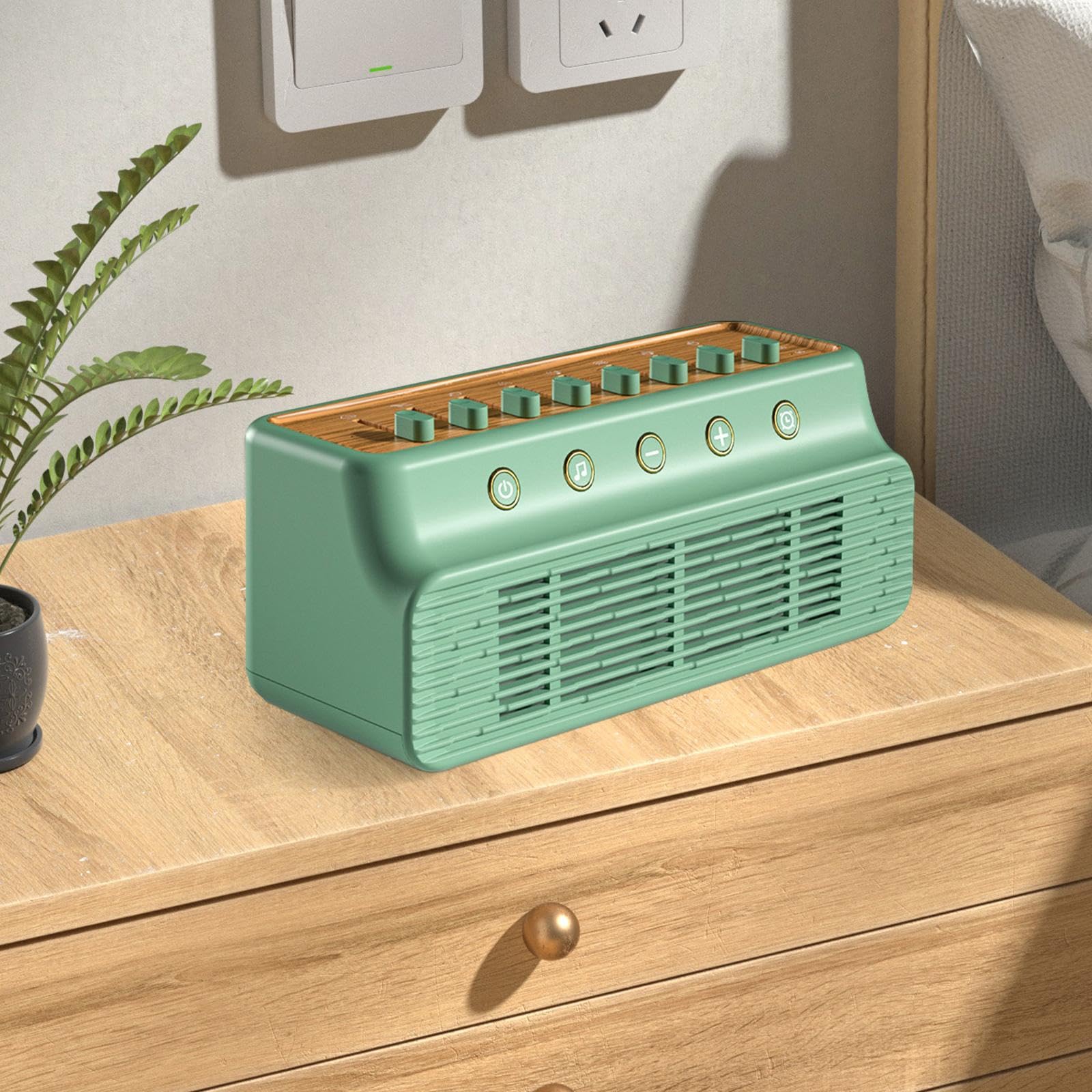 BaotyJie Portable Wireless Bluetooth Speaker - Mini Lightweight Speaker with Green Wood Grain Design, Perfect Gift for Women & Girls - Ideal for Outdoor Sports, Home, Kitchen, Yoga, and Office Desk Use