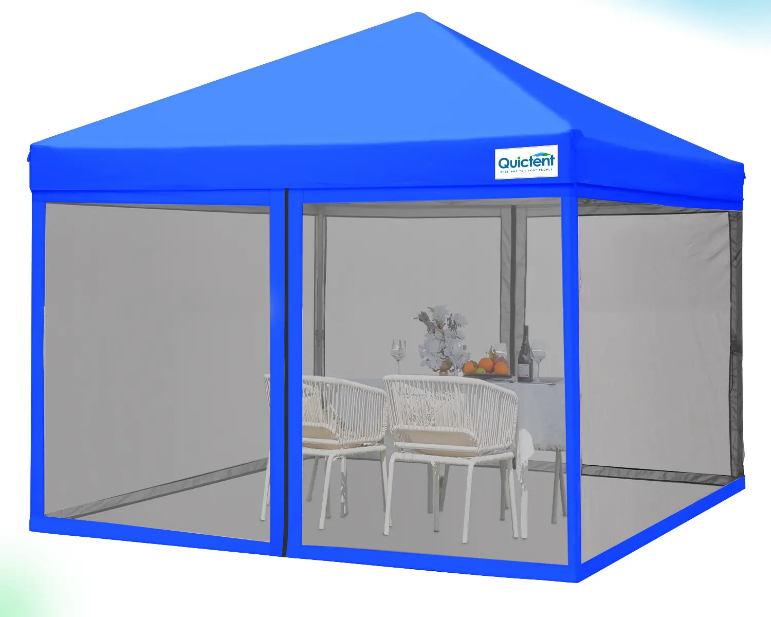 Quictent 10x10 Portable Pop Up Canopy with Netting - Instant Shelter for Outdoor Events, Camping, Beach, Picnics & Backyard Parties