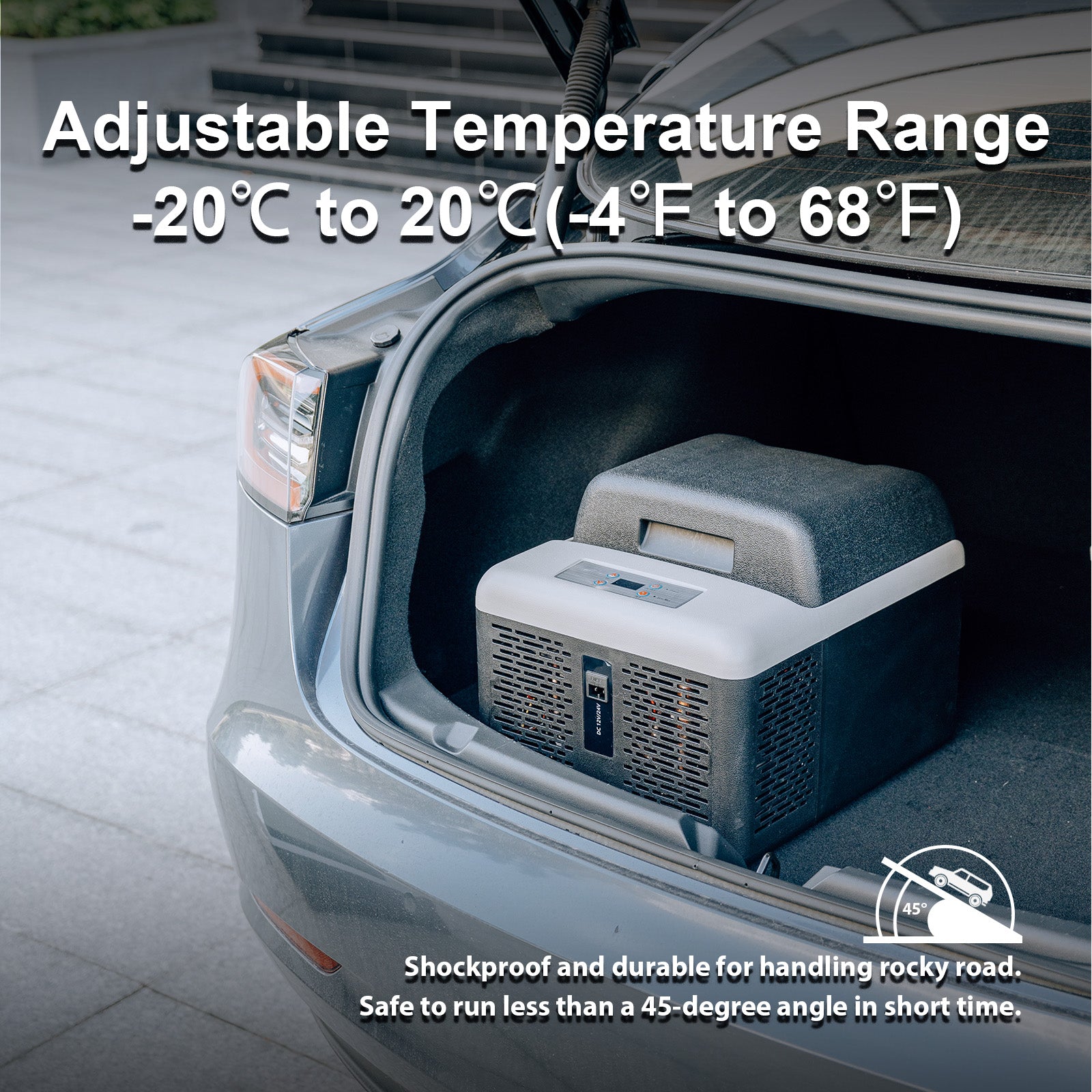Alpicool C12PT 12V Portable Car Refrigerator - Compact Mini Fridge for Cars, Trucks, RVs & Camping - 12 Quart Electric Cooler for Road Trips, Picnics & Outdoor Adventures