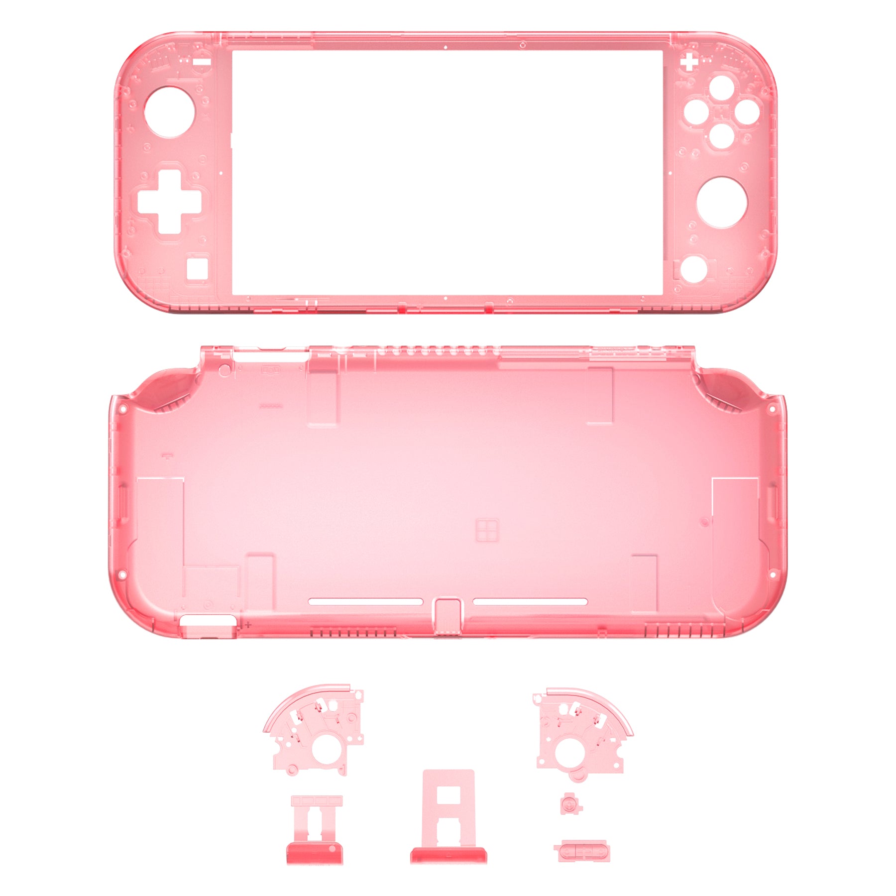 eXtremeRate Cherry Pink DIY Replacement Shell for Nintendo Switch Lite - Custom Controller Housing with Screen Protector | Durable Case Cover for NSL | Perfect for Gaming Enthusiasts & DIY Modders