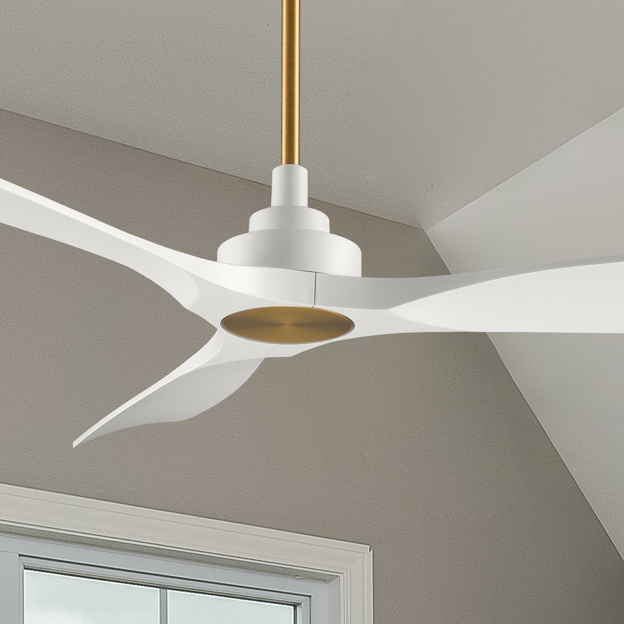 52 Inch Kilmory Modern Ceiling Fan with Remote Control - Quiet Reversible Blades for Bedroom, Living Room & Outdoor Use