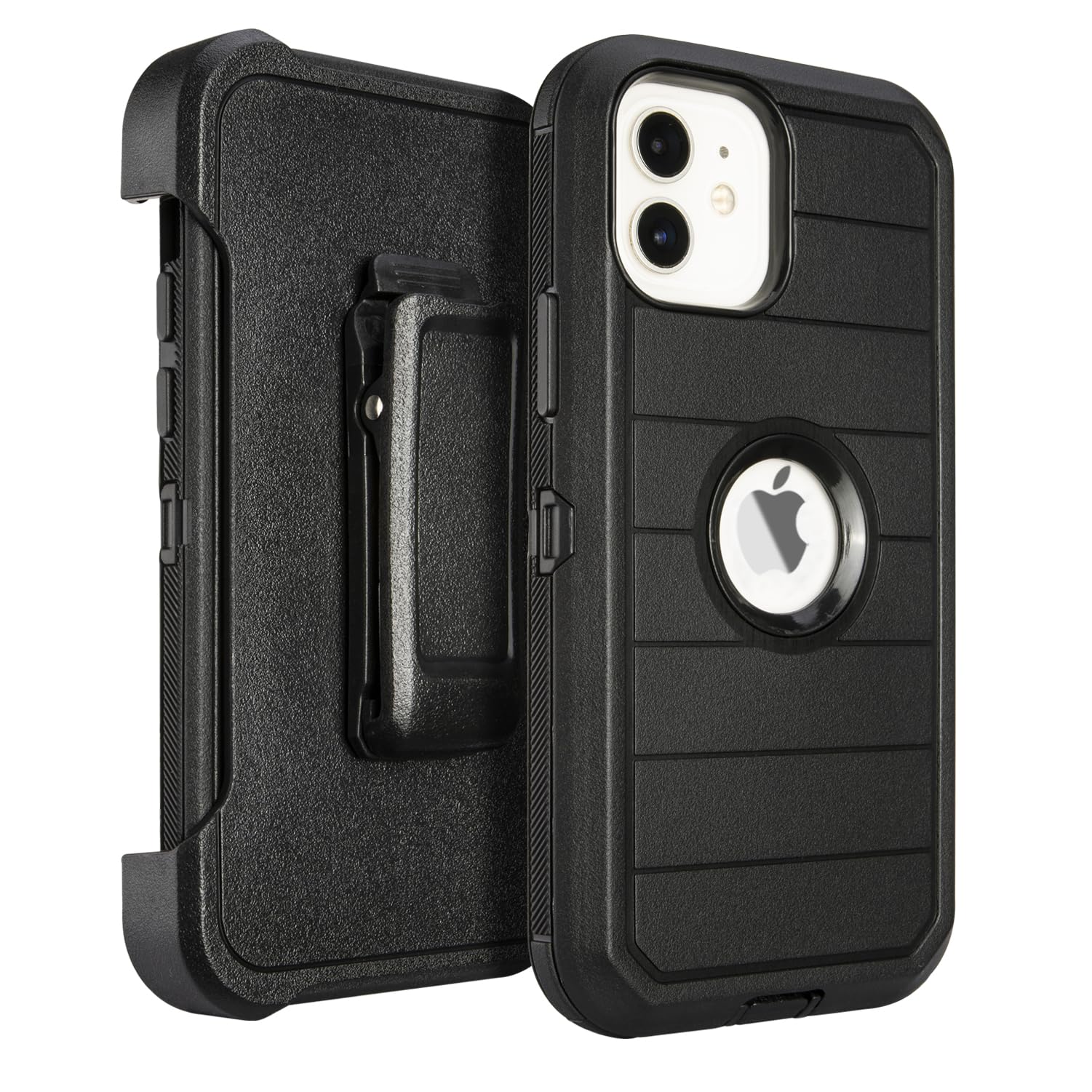 **Rugged iPhone 11 Case with Clip Holster & Kickstand - Heavy Duty 3-Layer Full-Body Protection (Black) - Perfect for Outdoor, Work & Active Lifestyles**